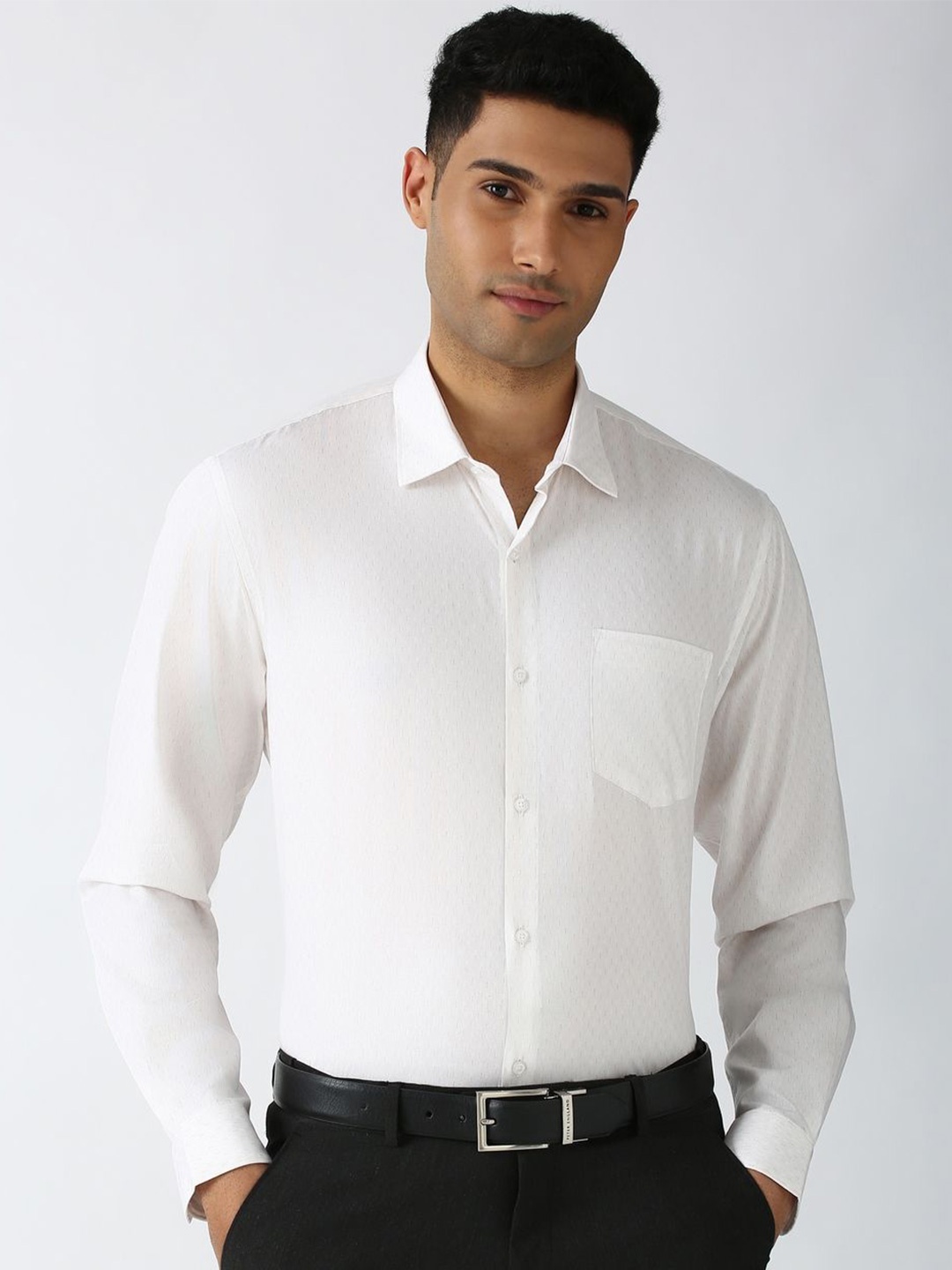 

Peter England Men Opaque Formal Shirt, White
