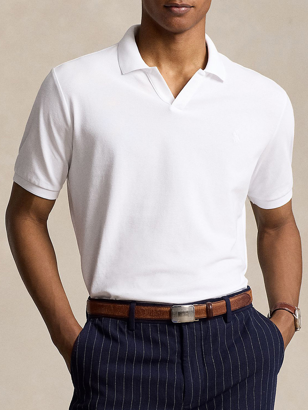 

Polo Ralph Lauren Classic Fit Stretch Mesh Polo, White