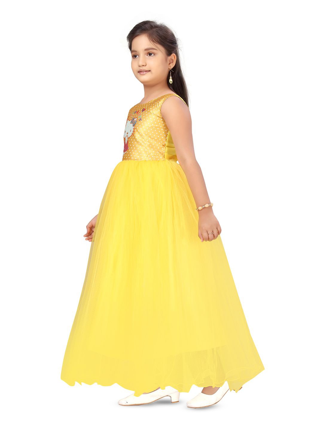 

BAESD Net Maxi Dress, Yellow