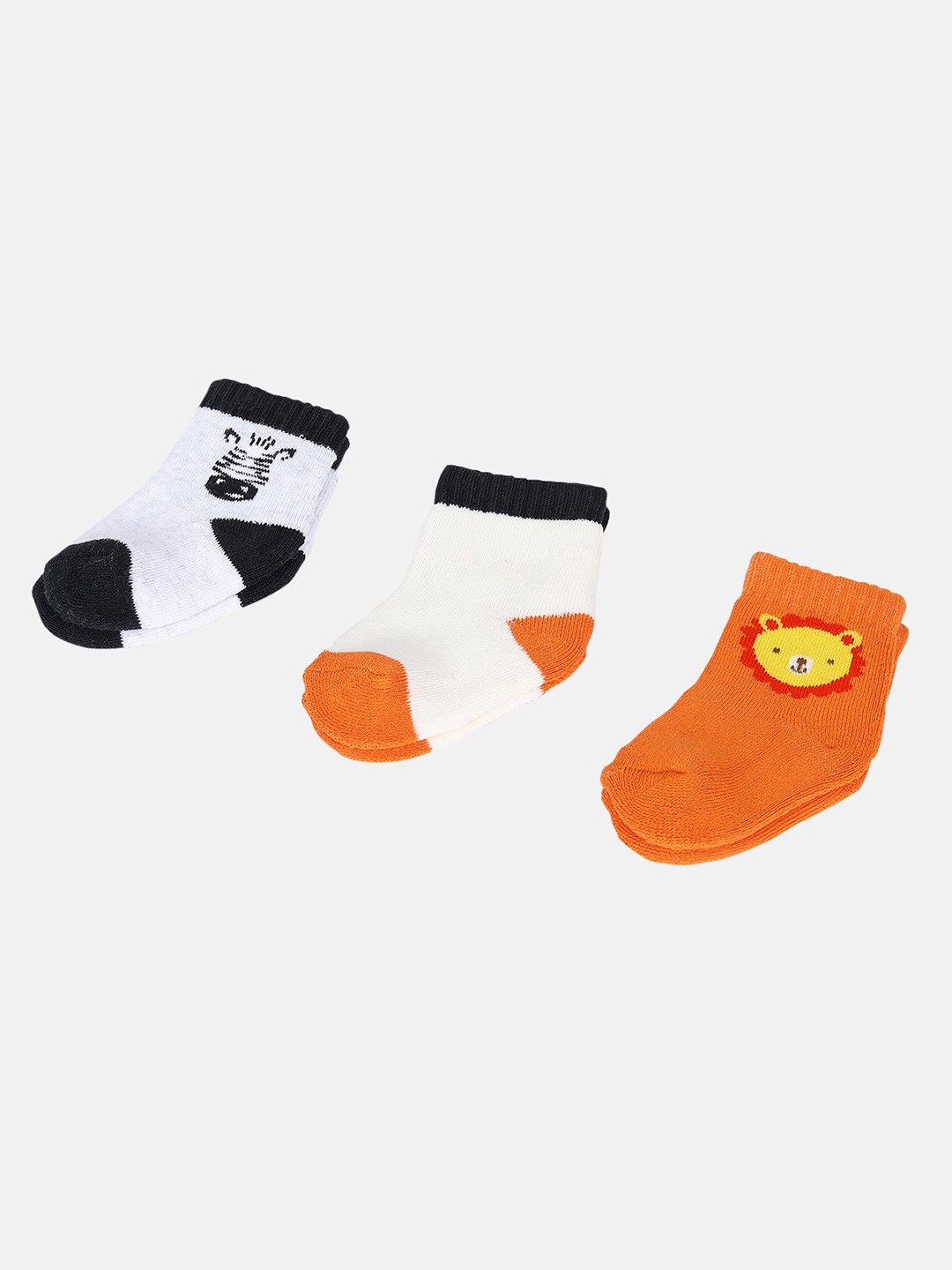 

MINI KLUB Boys Pack Of 3 Patterned Ankle Length Socks, White