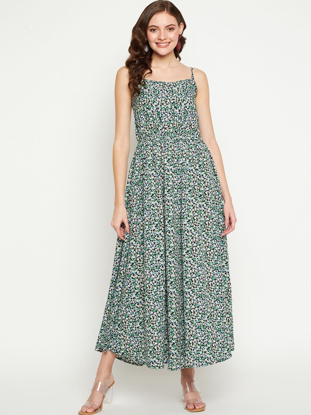 

Murcia Floral Print Crepe Maxi Dress, Green