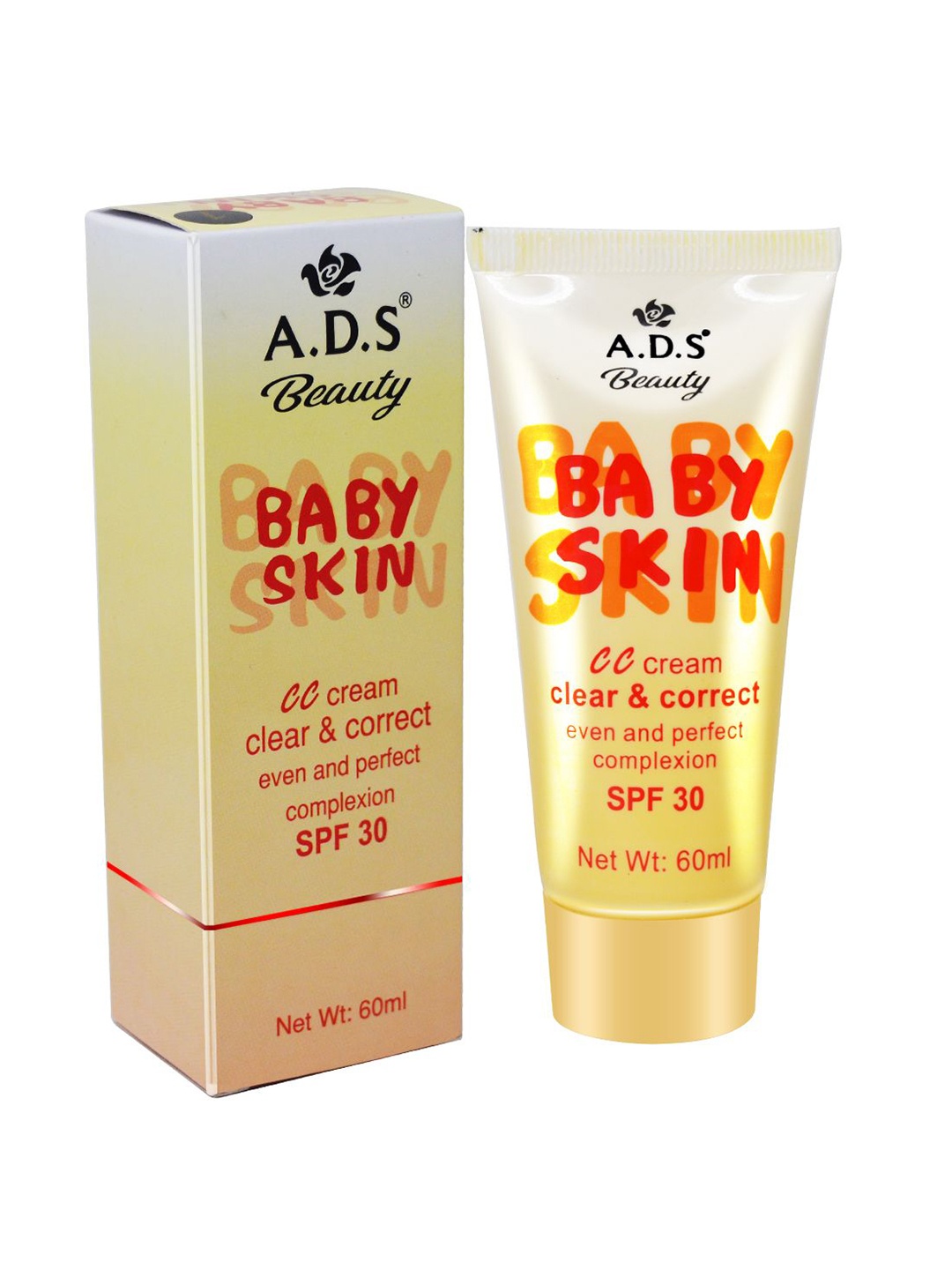 

A.D.S Baby Skin Clear & Correct Long Lasting SPF 30 CC Cream Foundation 60 ml - Shade 03, Beige