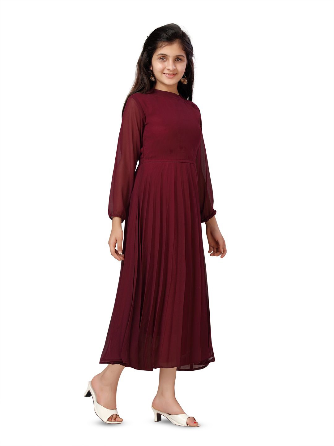 

BAESD Georgette Fit & Flare Maxi Dress, Purple