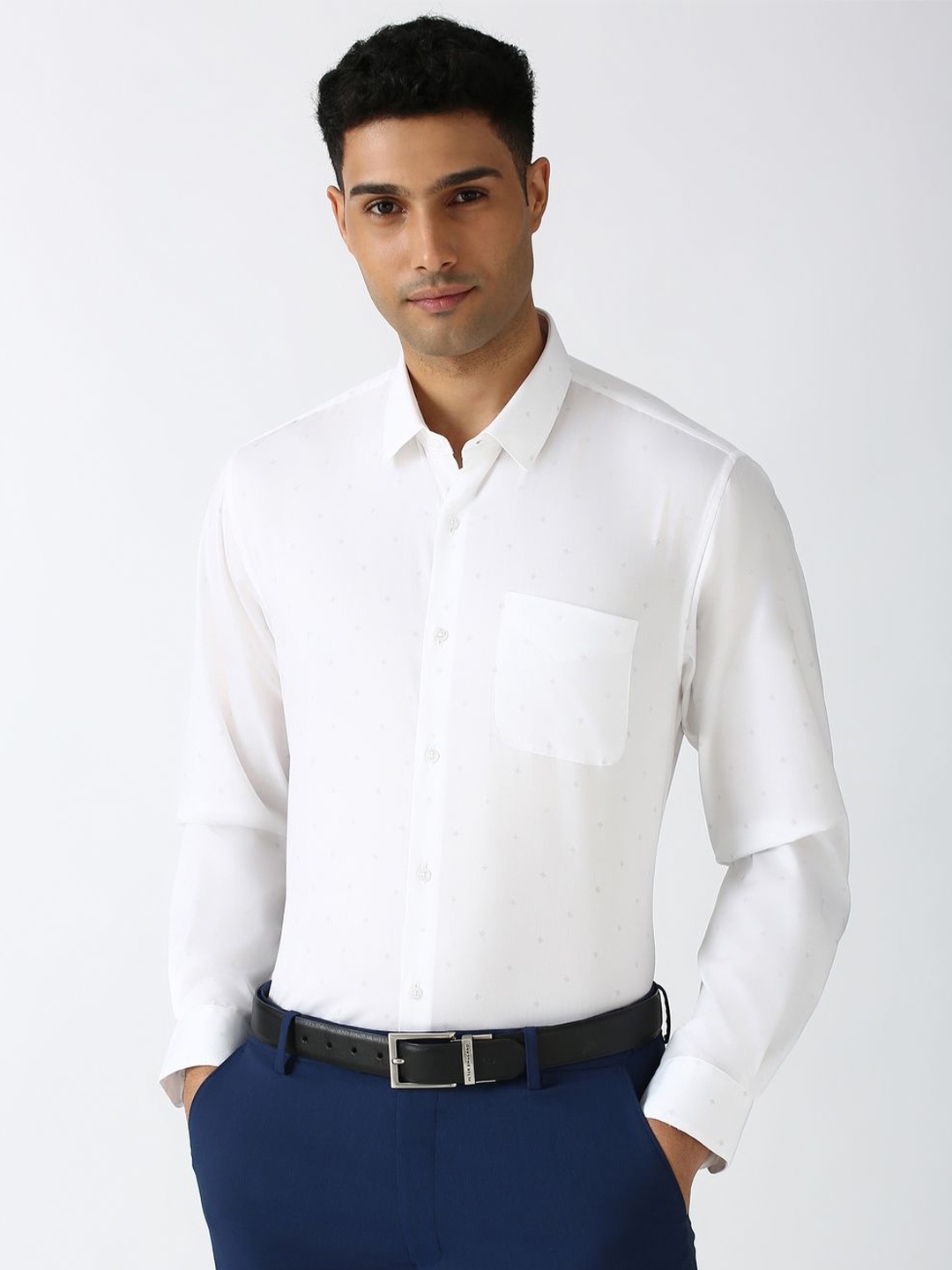 

Peter England Men Opaque Formal Shirt, White