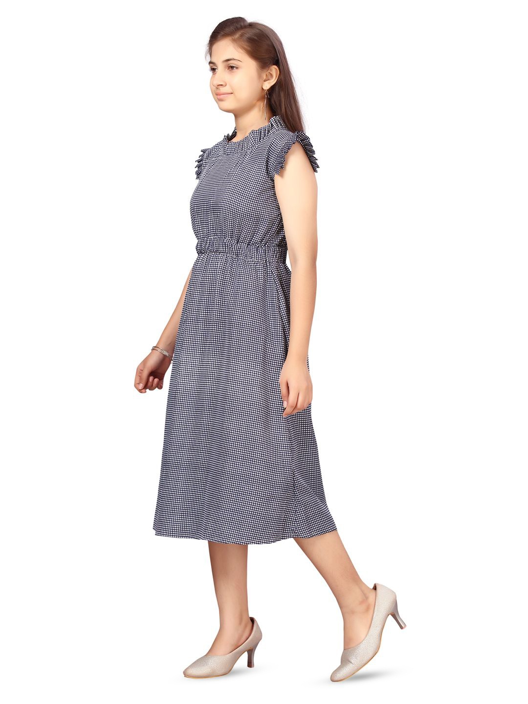 

BAESD Print Fit & Flare Midi Dress, Blue