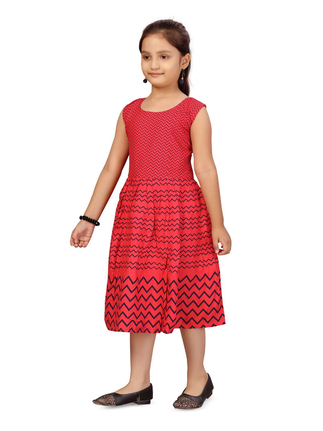 

BAESD Print Fit & Flare Dress, Red