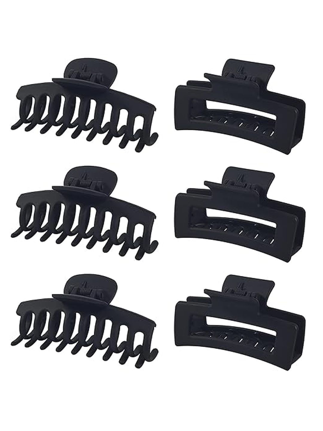 

Softwrap Women Set of 6 Claw Clip, Black