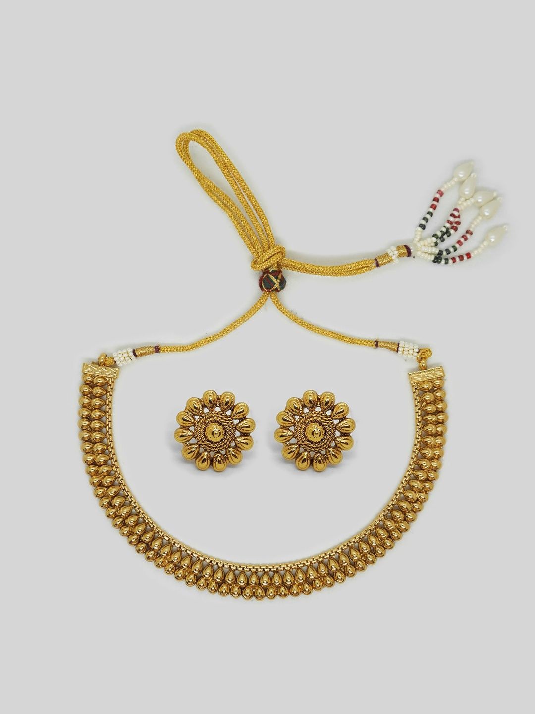 

Niscka Gold-Plated CZ Studded Jewellery Set