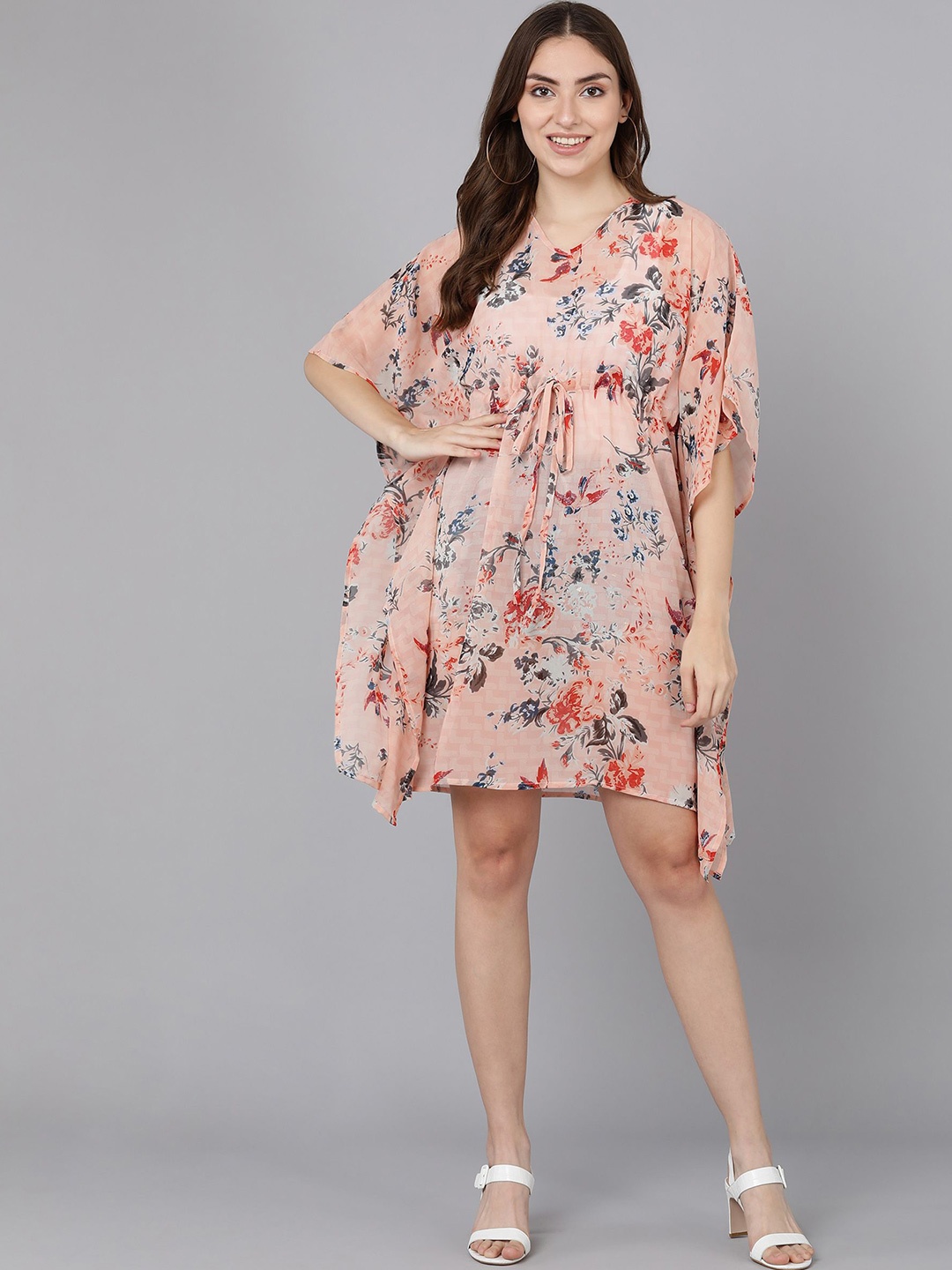 

Murcia Women Floral Printed Kaftan Dress, Pink