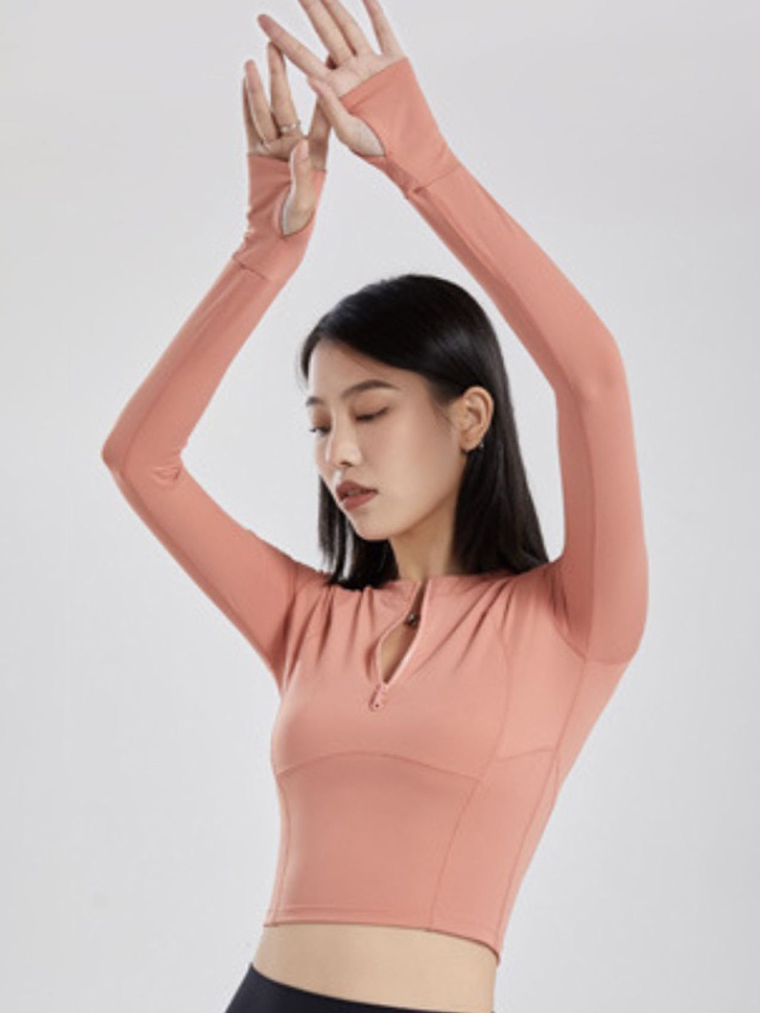 

LULU & SKY Mandarin Collar Top, Pink