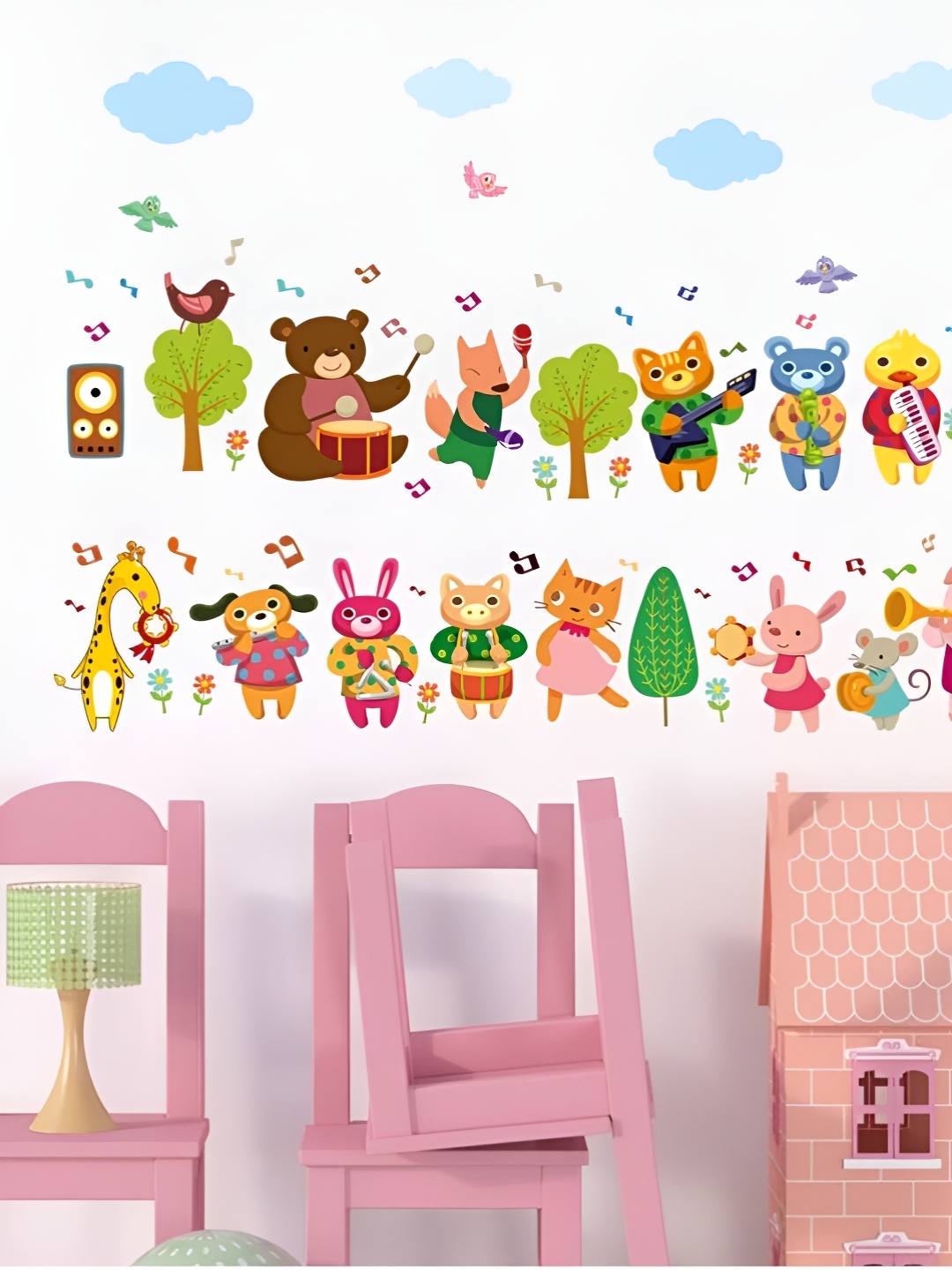 

Jaamso Royals Green & Pink 3D Printed Self Adhesive Wall Sticker