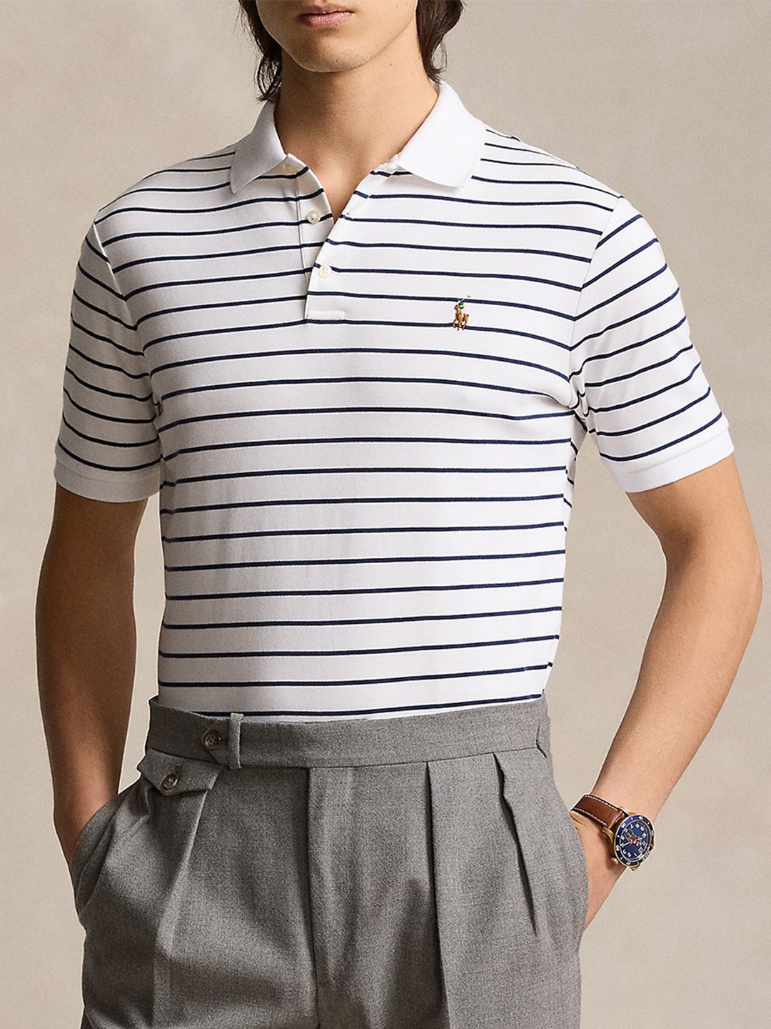 

Polo Ralph Lauren Classic Fit Soft Cotton Polo T-Shirt, White