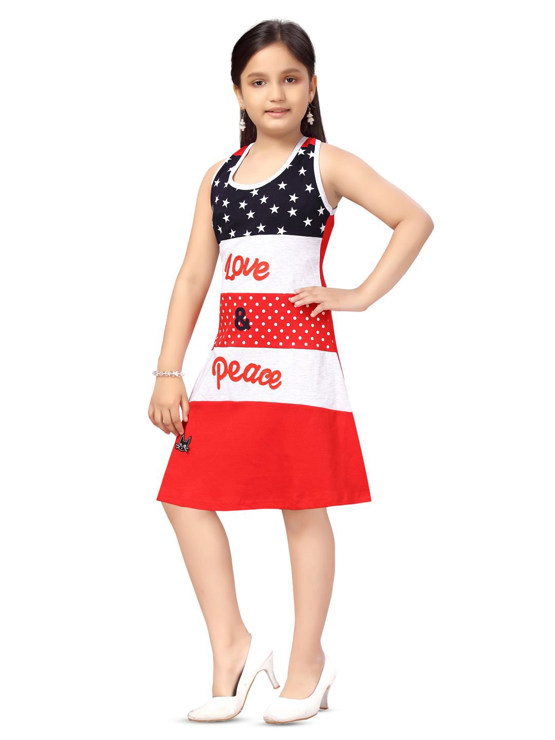 

BAESD Floral Print A-Line Dress, Red