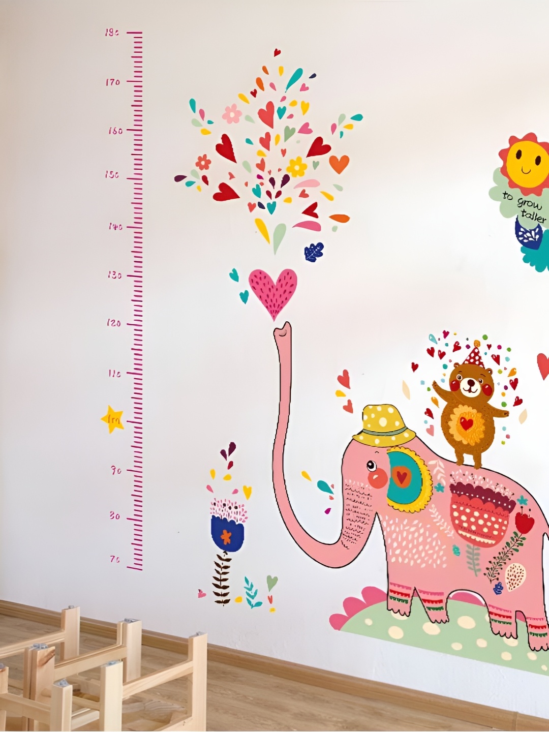 

Jaamso Royals Pink & Blue 3D Printed Self Adhesive Wall Sticker