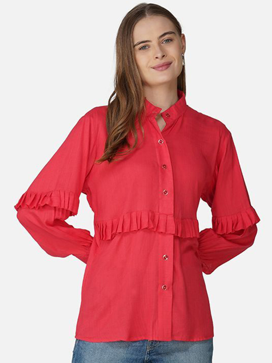 

BCZ Style Women Opaque Casual Shirt, Pink