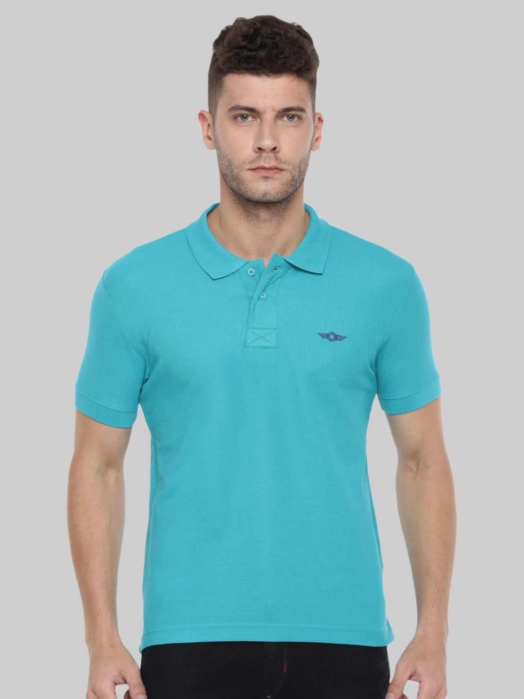 

Force NXT Men Solid Polo Collar Cotton T-Shirt, Sea green