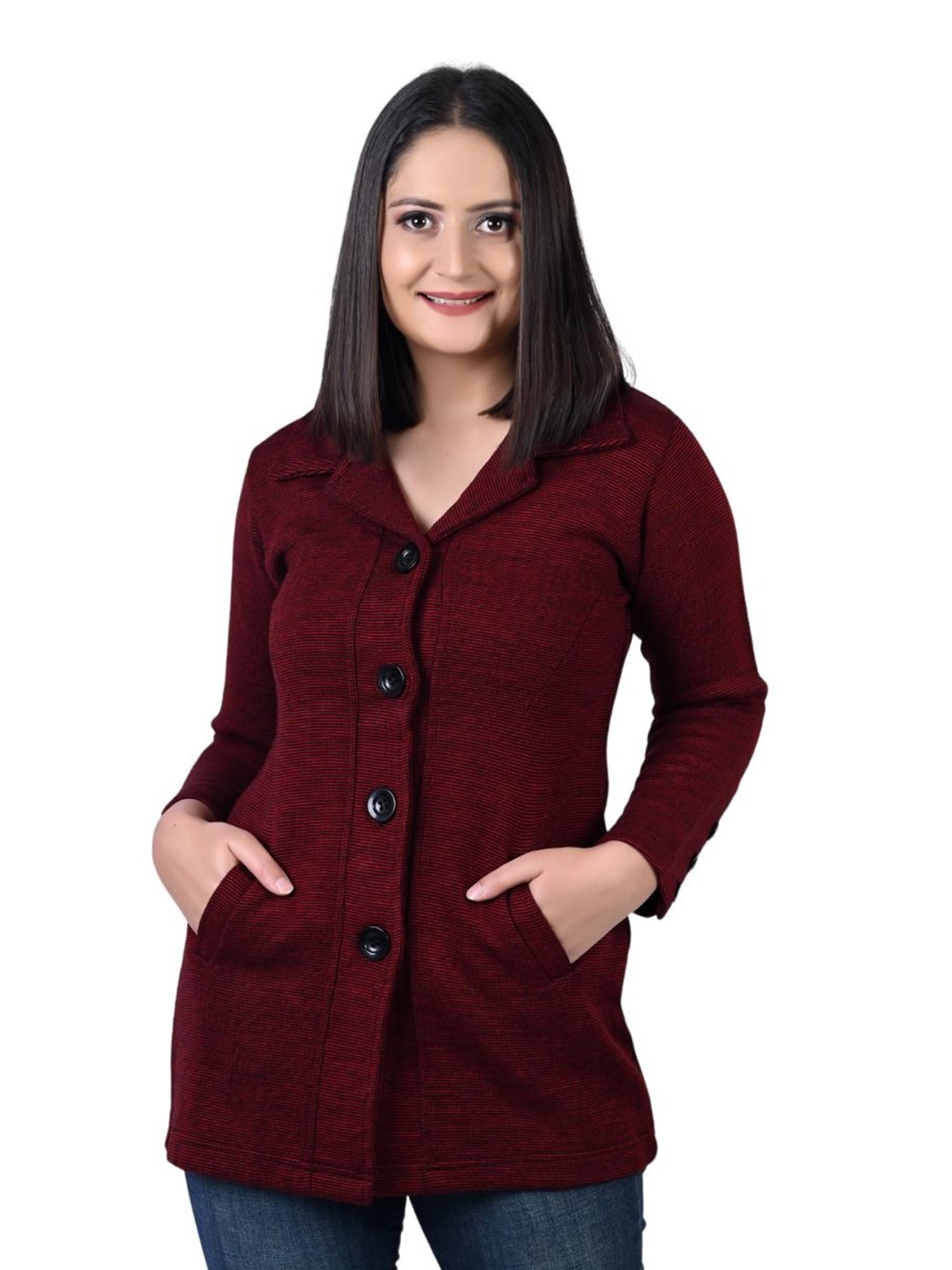 

TWENTY ME Women Cardigan, Maroon