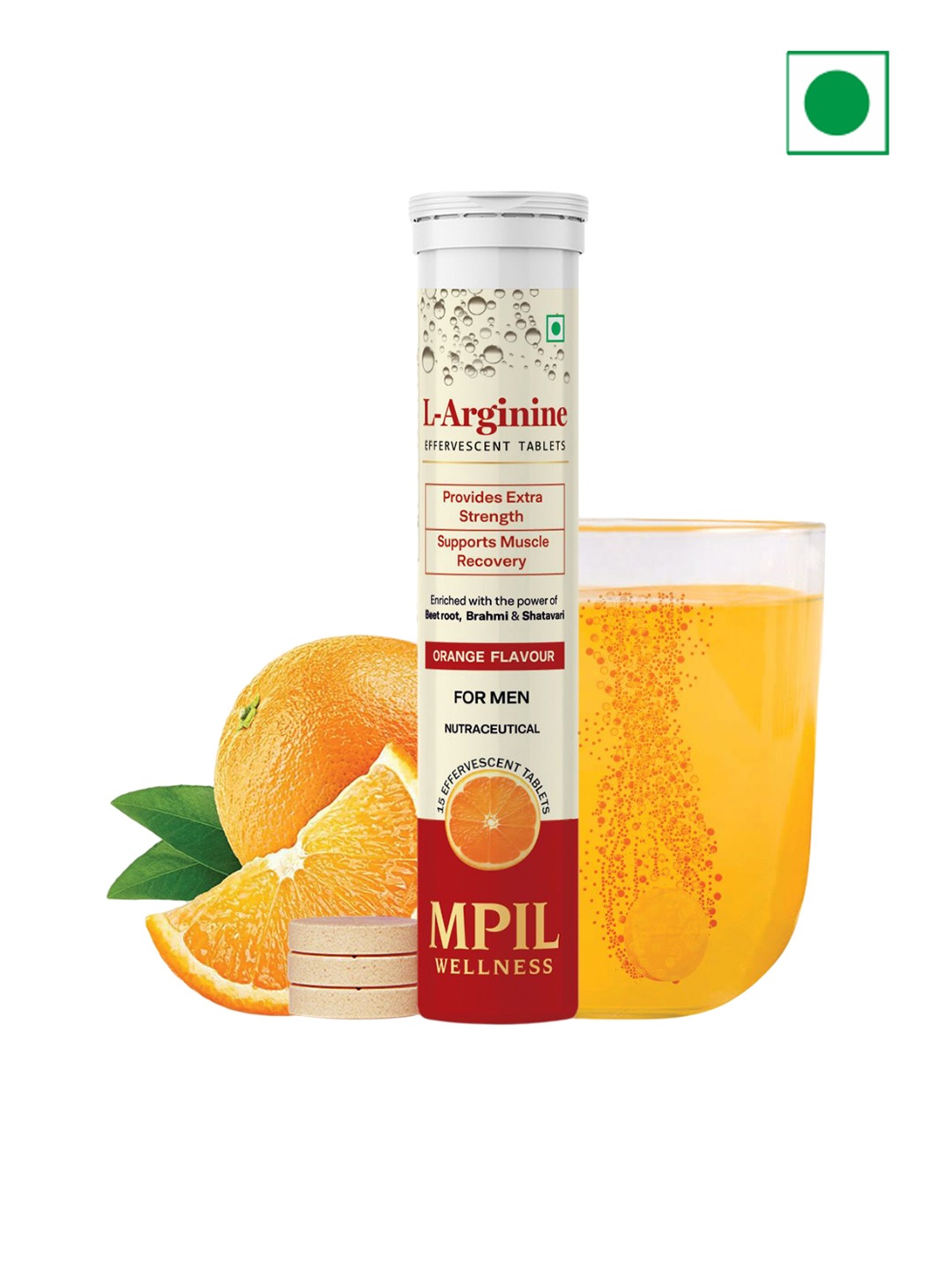 

MPIL WELLNESS L-Arginine Set Of 3 Effervescent Tablets-15 Tab Each, Red