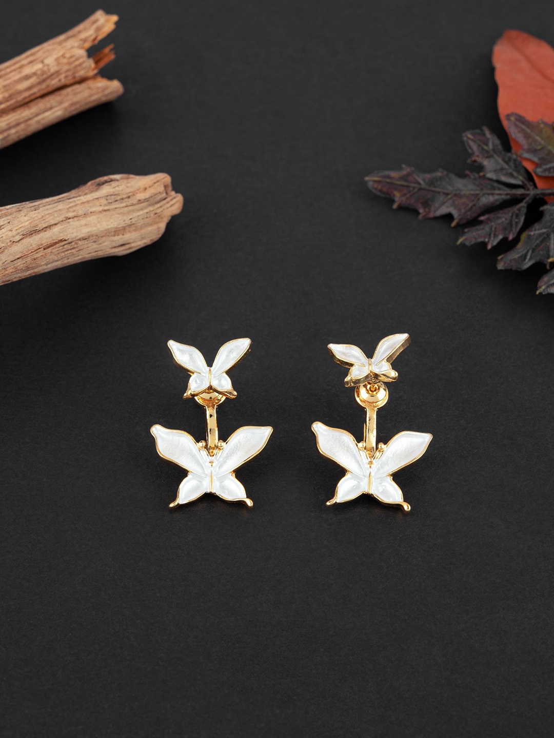 

E2O Contemporary Studs Earrings, Gold