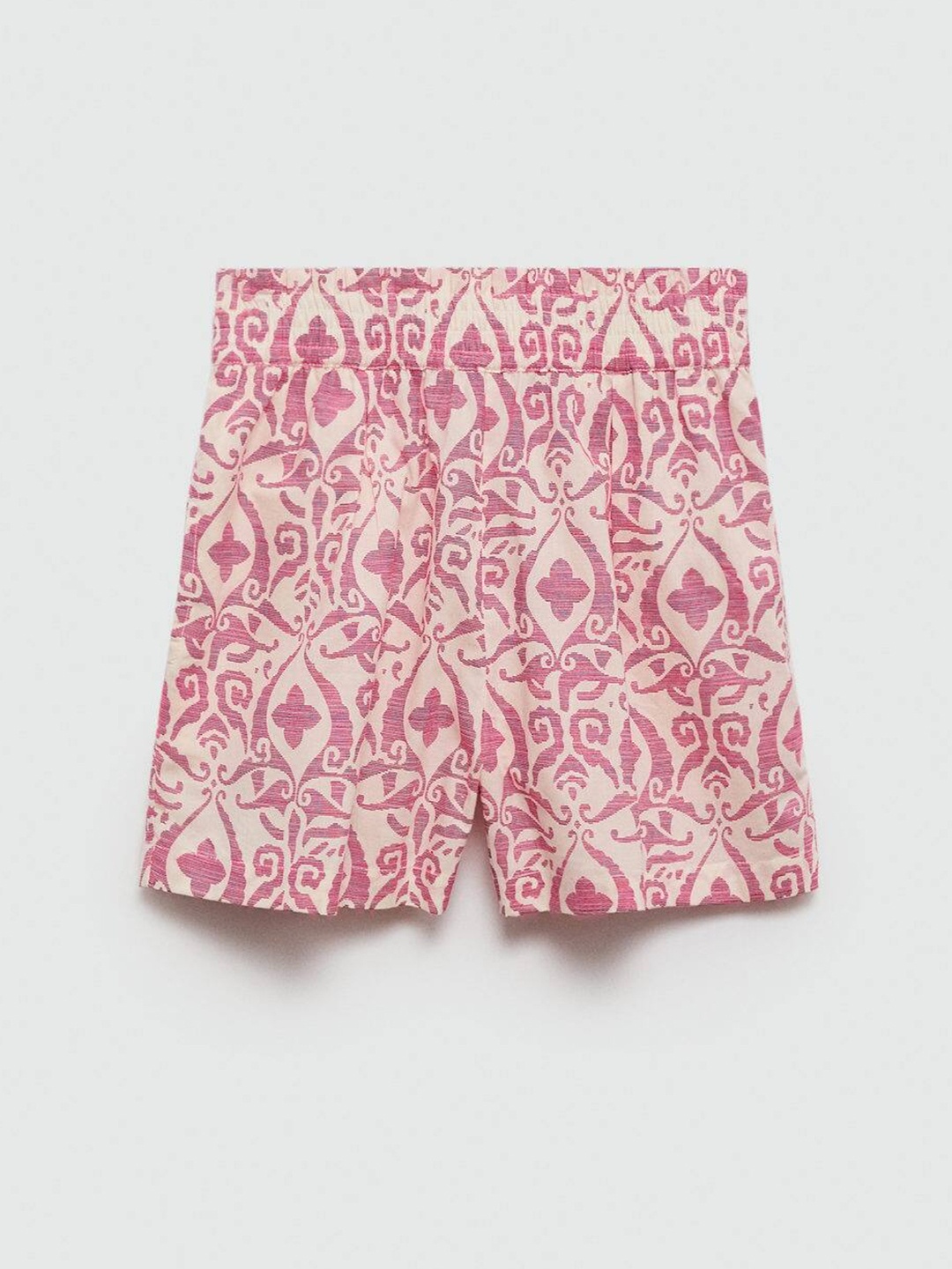 

Mango Kids Girls Pure Cotton Abstract Printed Regular Fit Shorts, Pink