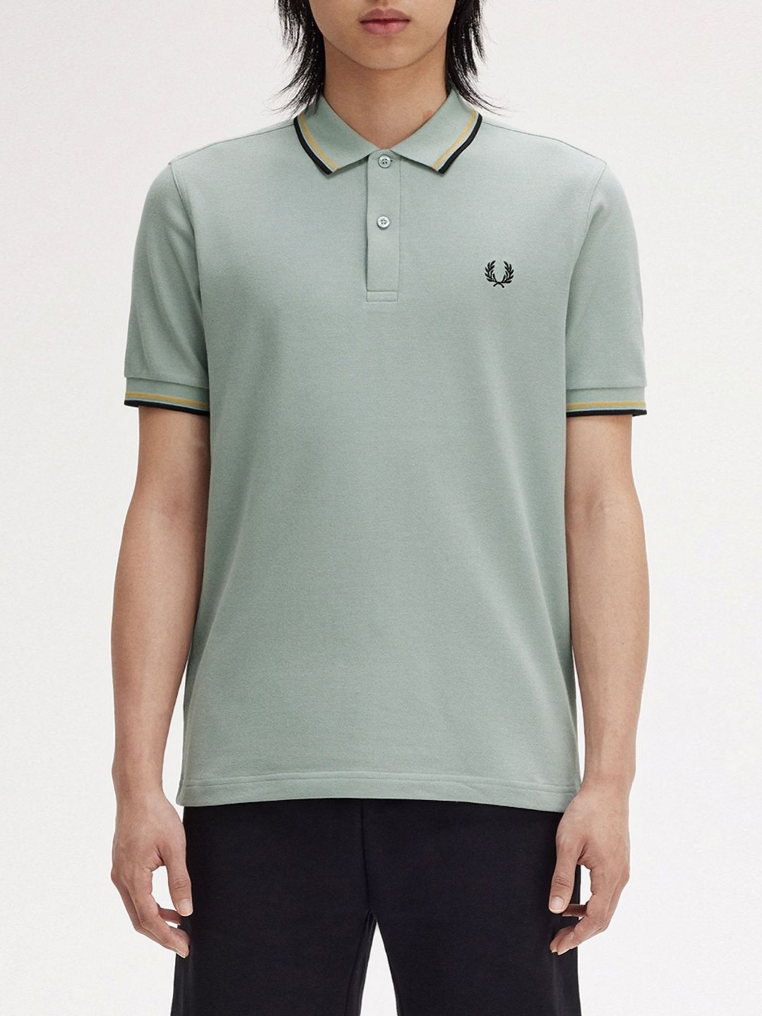 

Fred Perry Men Polo Collar T-shirt, Grey