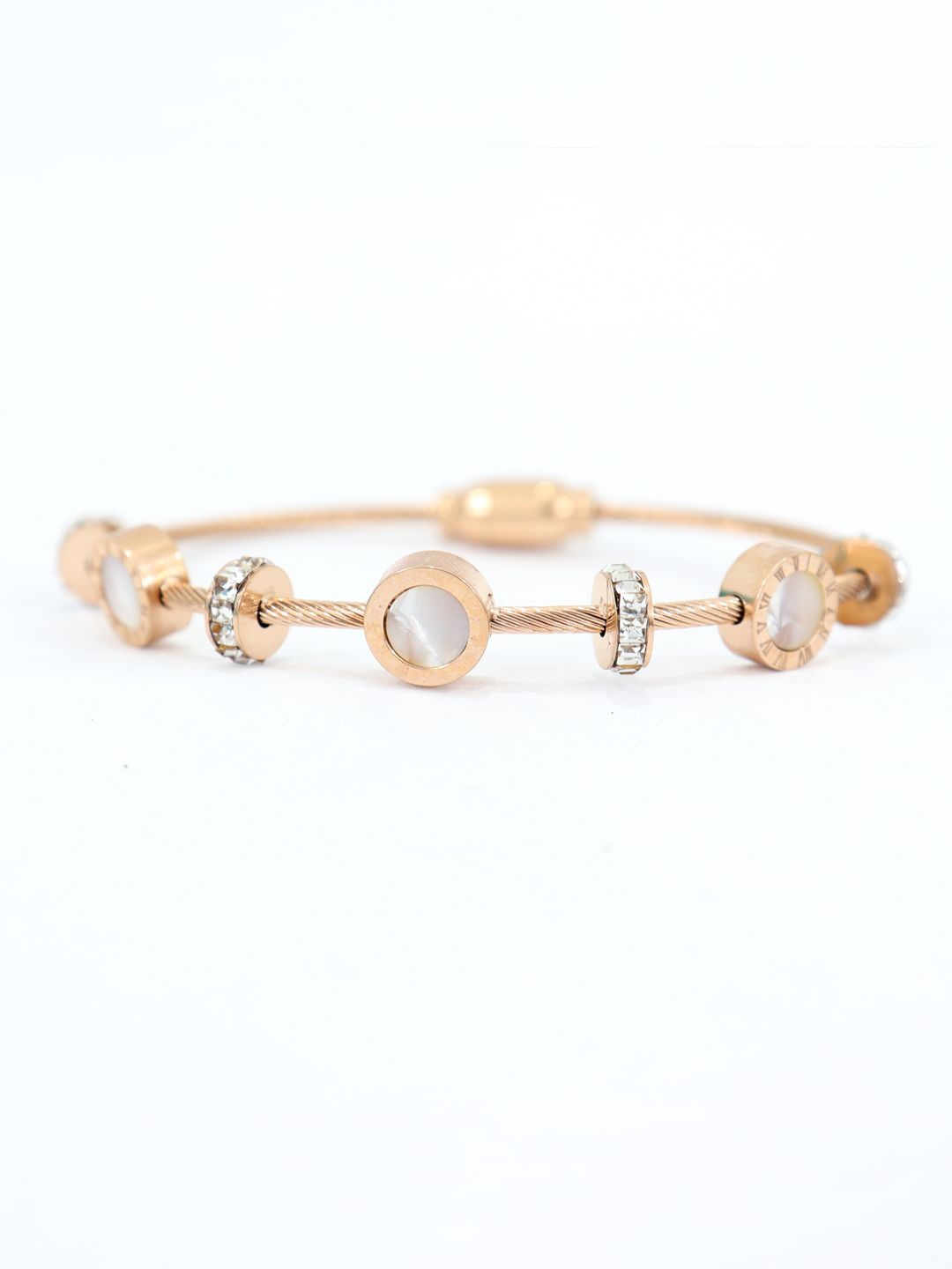 

VAGHBHATT Women Rose Gold-Plated Bangle-Style Bracelet