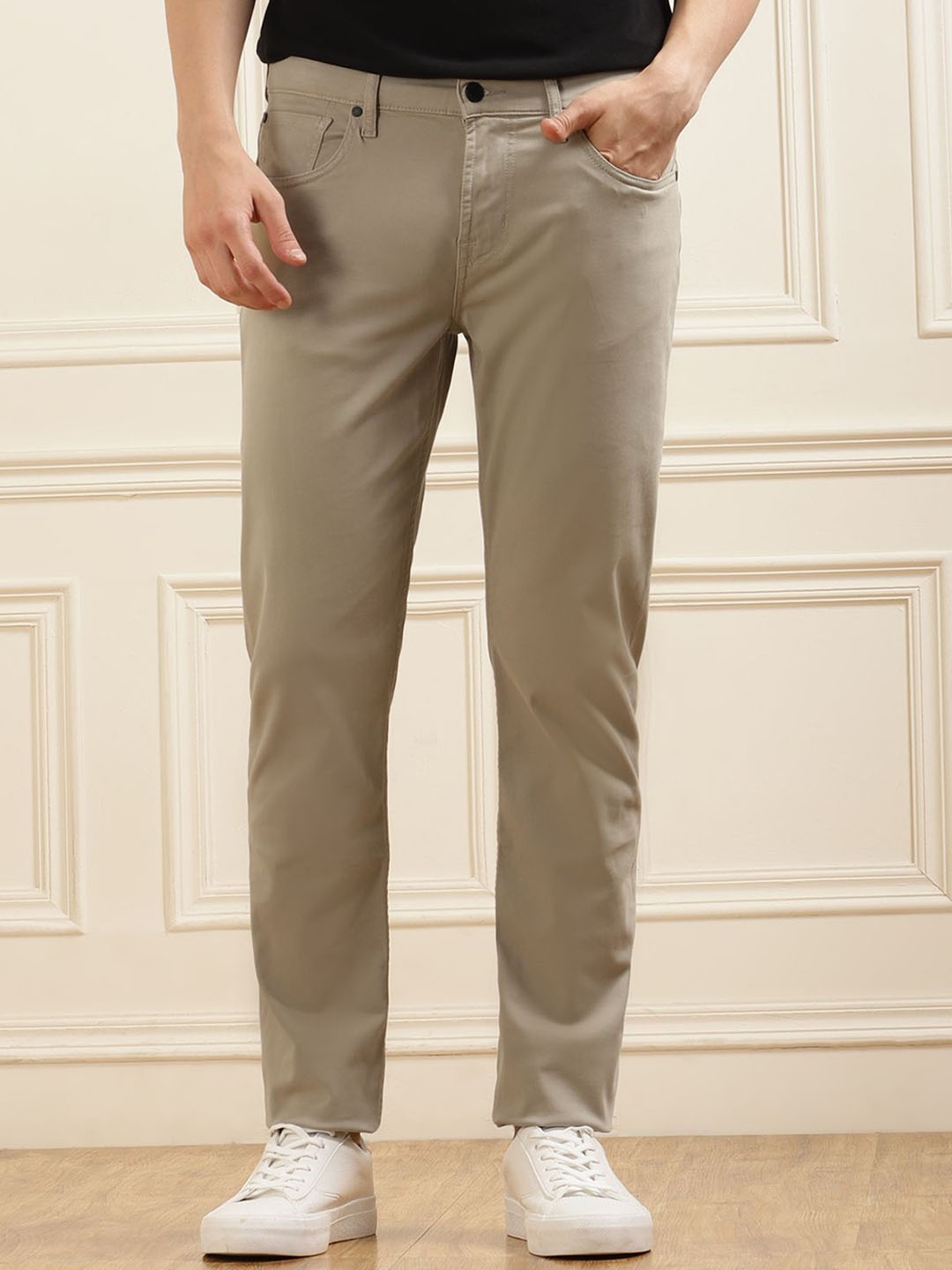 

7 For All Mankind Men Slim Fit Mid Rise Jeans, Beige