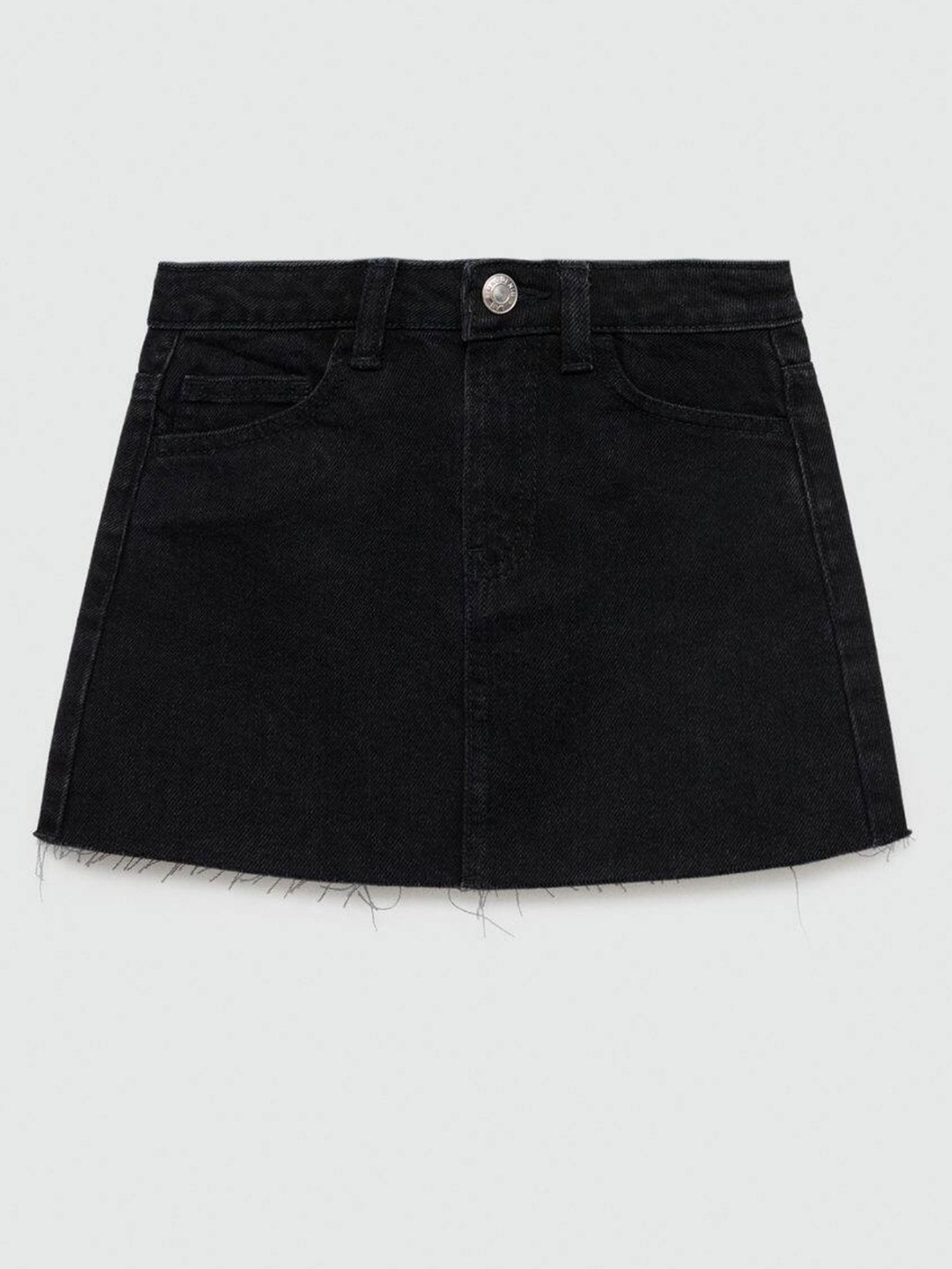 

Mango Kids Girls Pure Cotton Denim short Skirt, Black