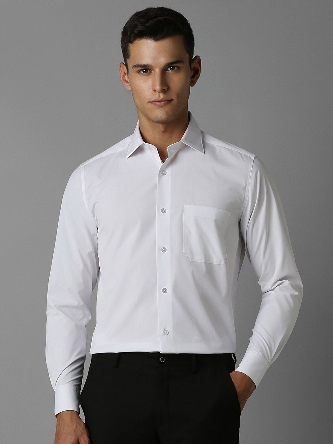 

Louis Philippe Men Classic Opaque Formal Shirt, White