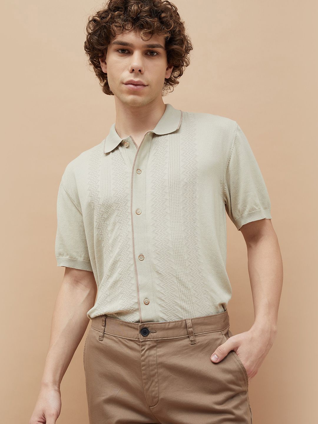 

Fame Forever by Lifestyle Men Opaque Casual Shirt, Beige