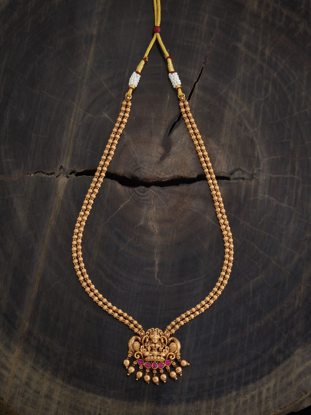 

Kushal's Fashion Jewellery Copper Gold-Plated Antique Necklace
