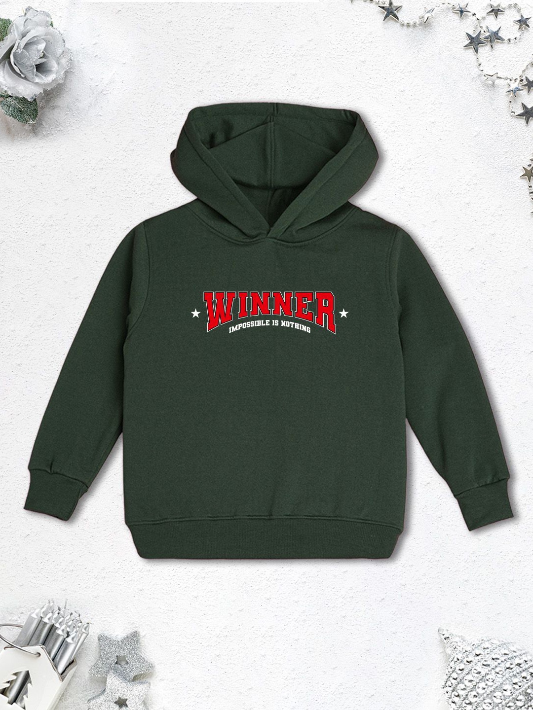 

NUSYL Boys Hooded Sweatshirt, Green