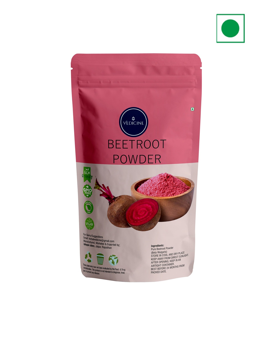 

VEDICINE Beetroot Powder Face Pack -100g, Red