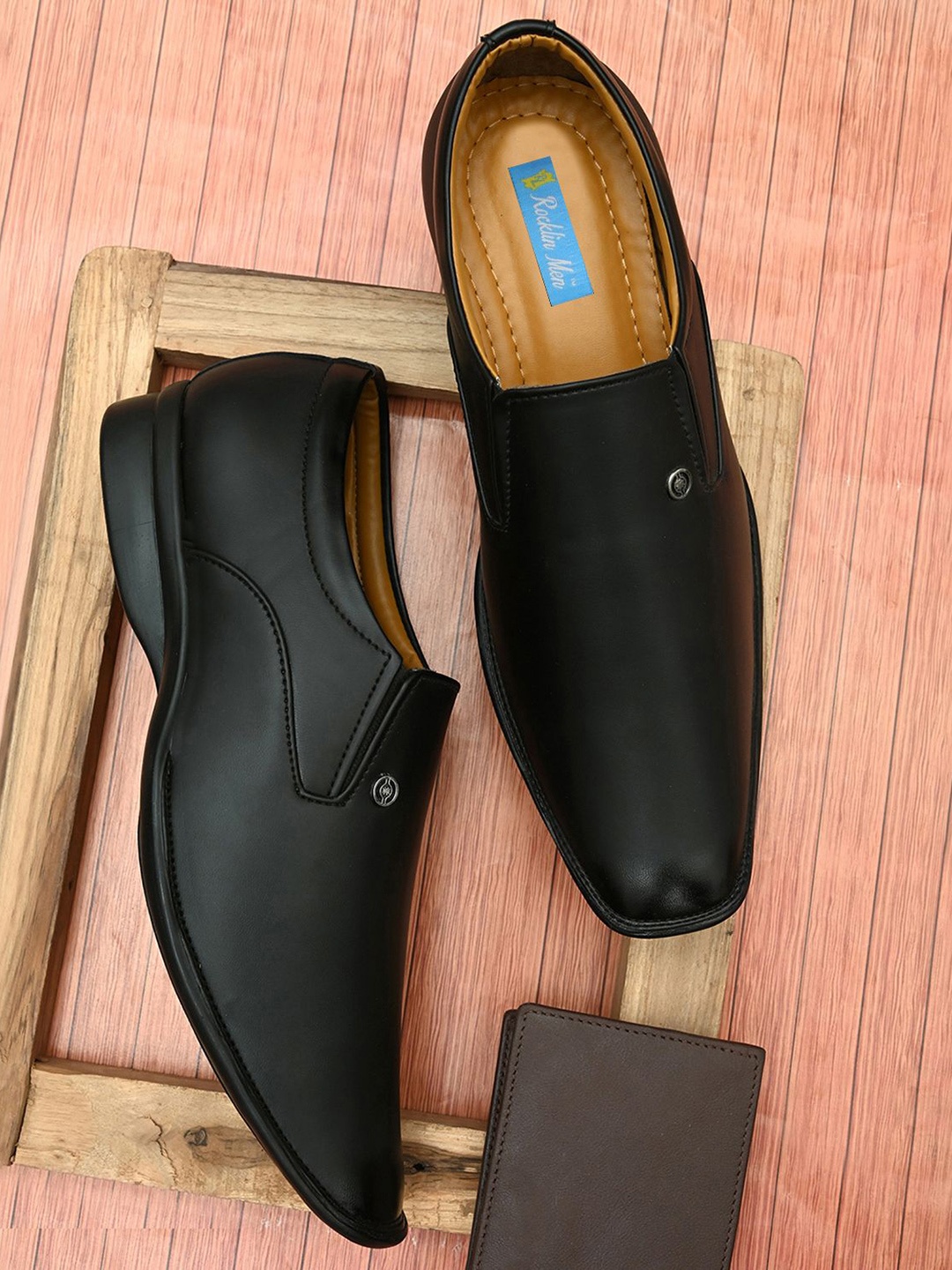 

RL Rocklin Men Formal Slip-On Shoes, Black