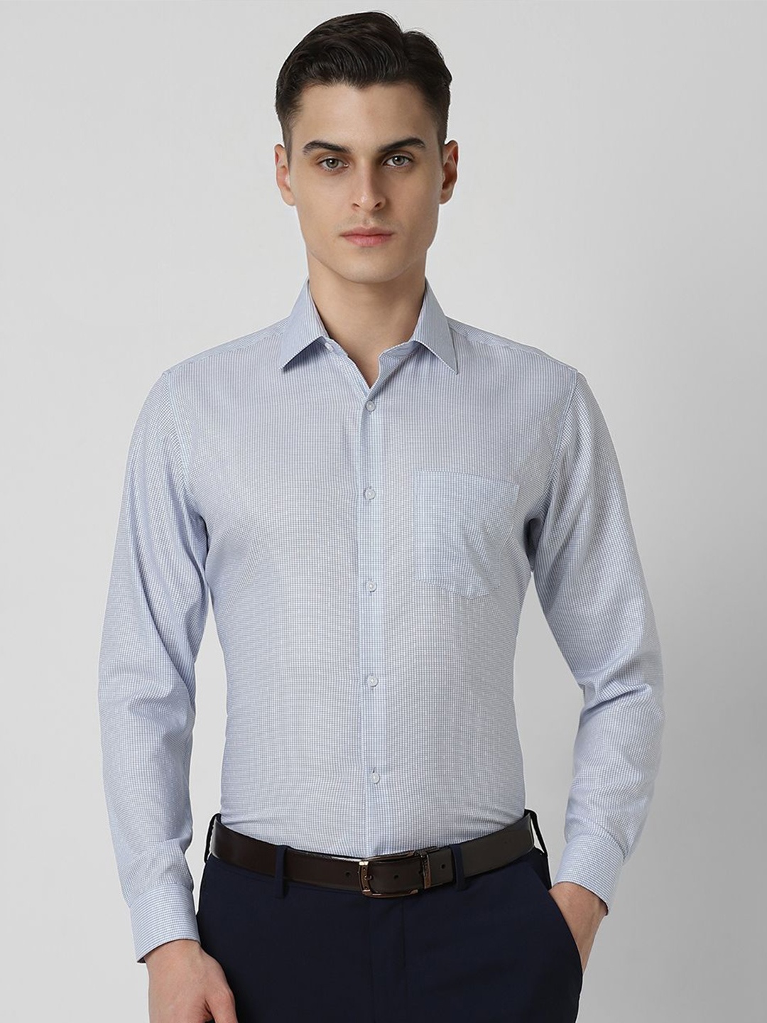 

Van Heusen Men Opaque Formal Shirt, Blue