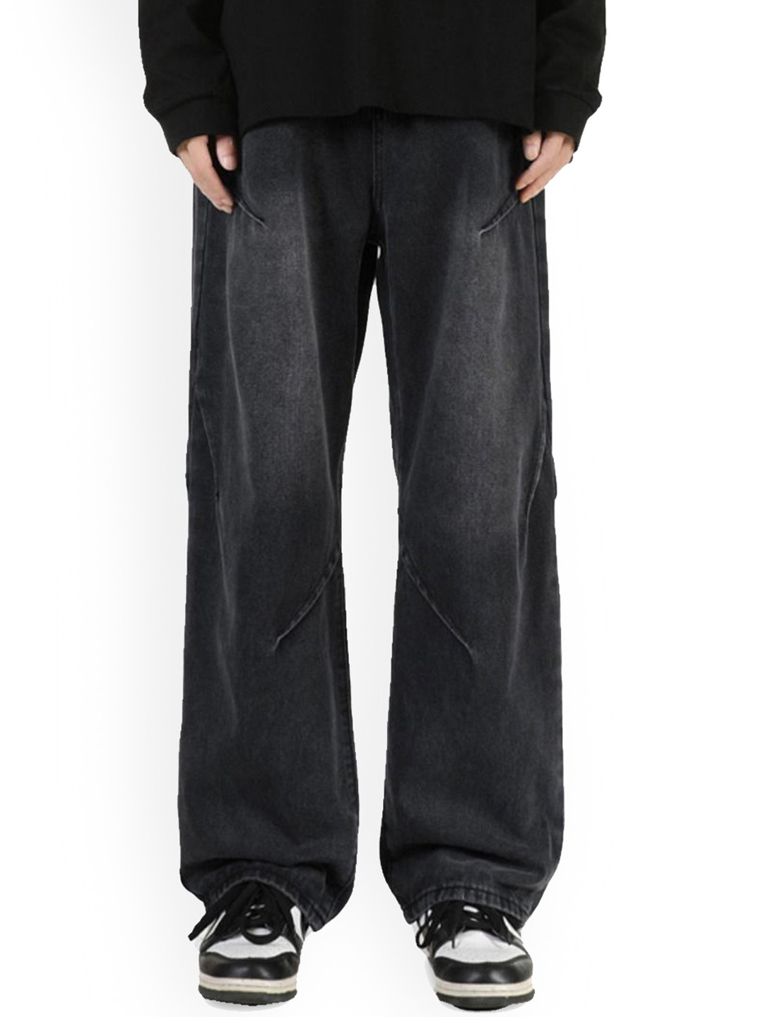 

StyleCast Men Low-Rise Wide Leg Jeans, Black