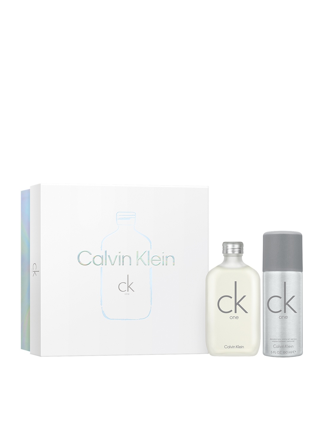 

Calvin Klein One Eau De Toilette 100ml + Deodorant Spray 150ml, White