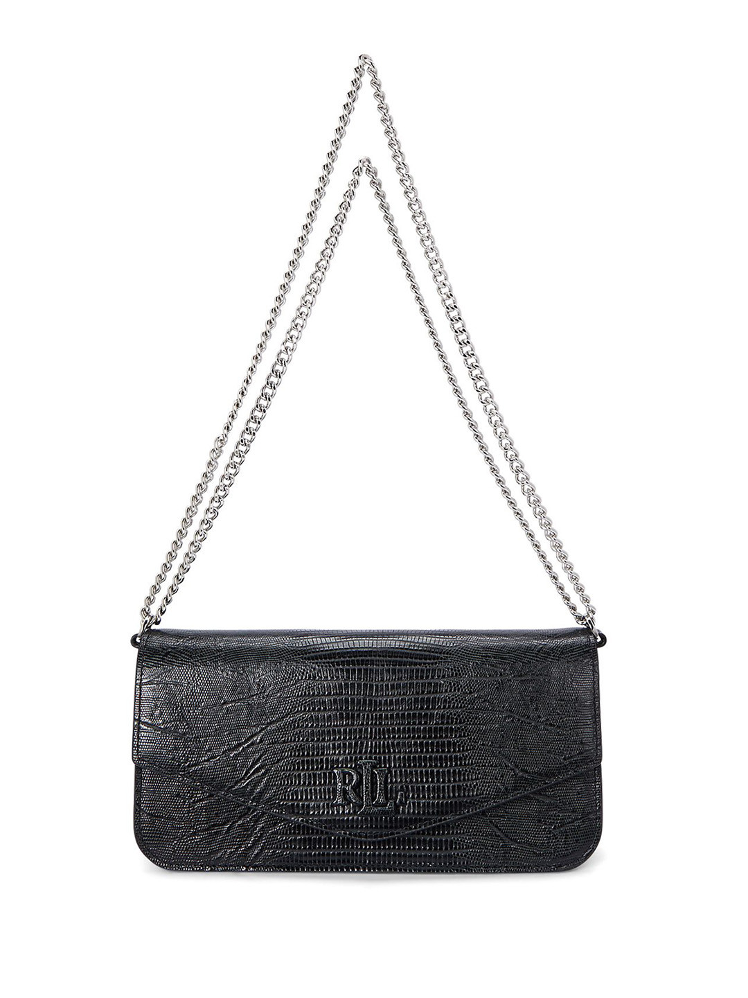

Polo Ralph Lauren Embossed Medium Sawyer Shoulder Bag, Black