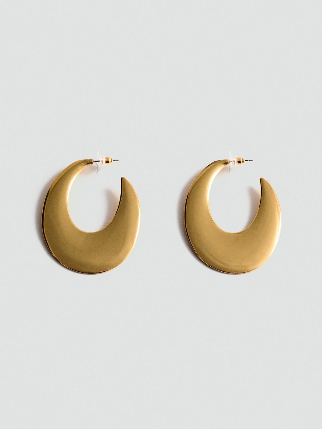 

MANGO Crescent Shaped Half Hoop Earrings, Gold