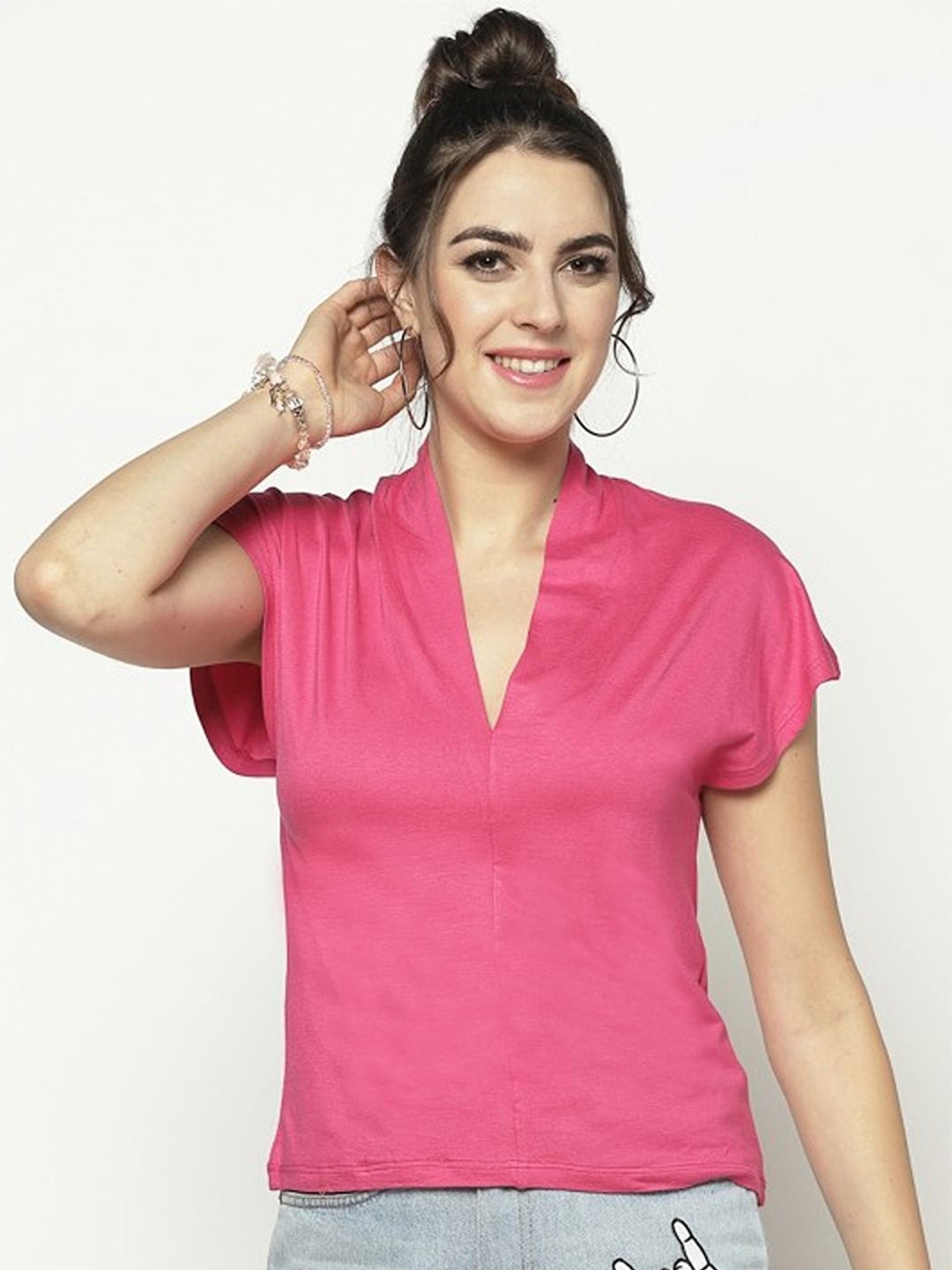 

Sera Extended Sleeves Top, Magenta