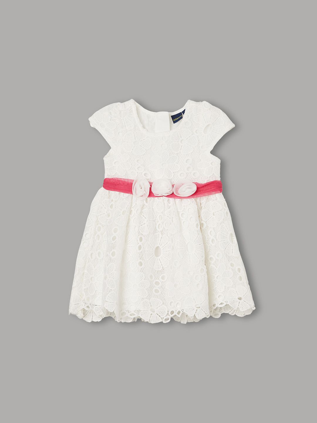 

Juniors by Lifestyle Embroidered Fit & Flare Dress, White
