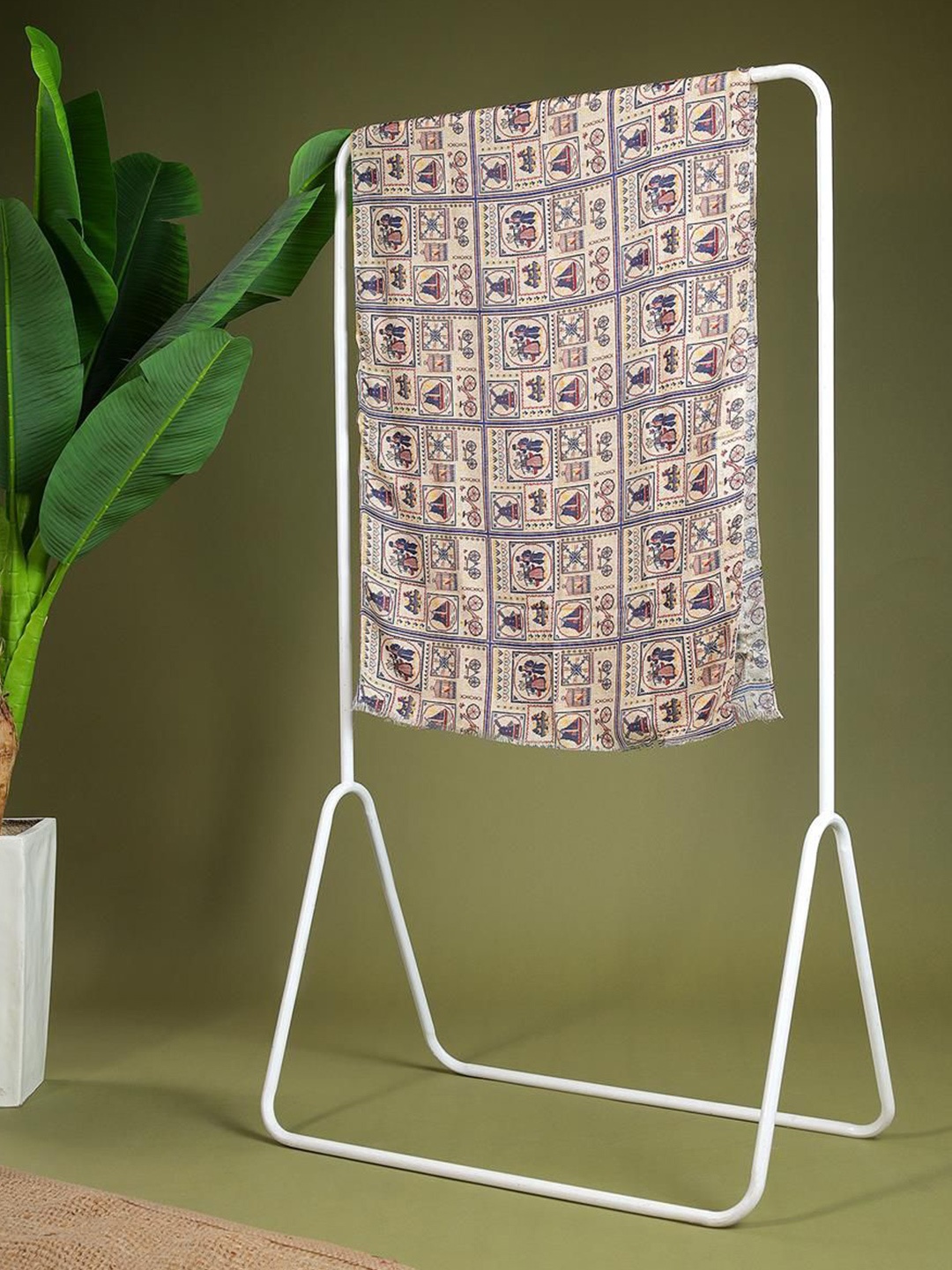 

J Style Women Printed Scarf, Cream