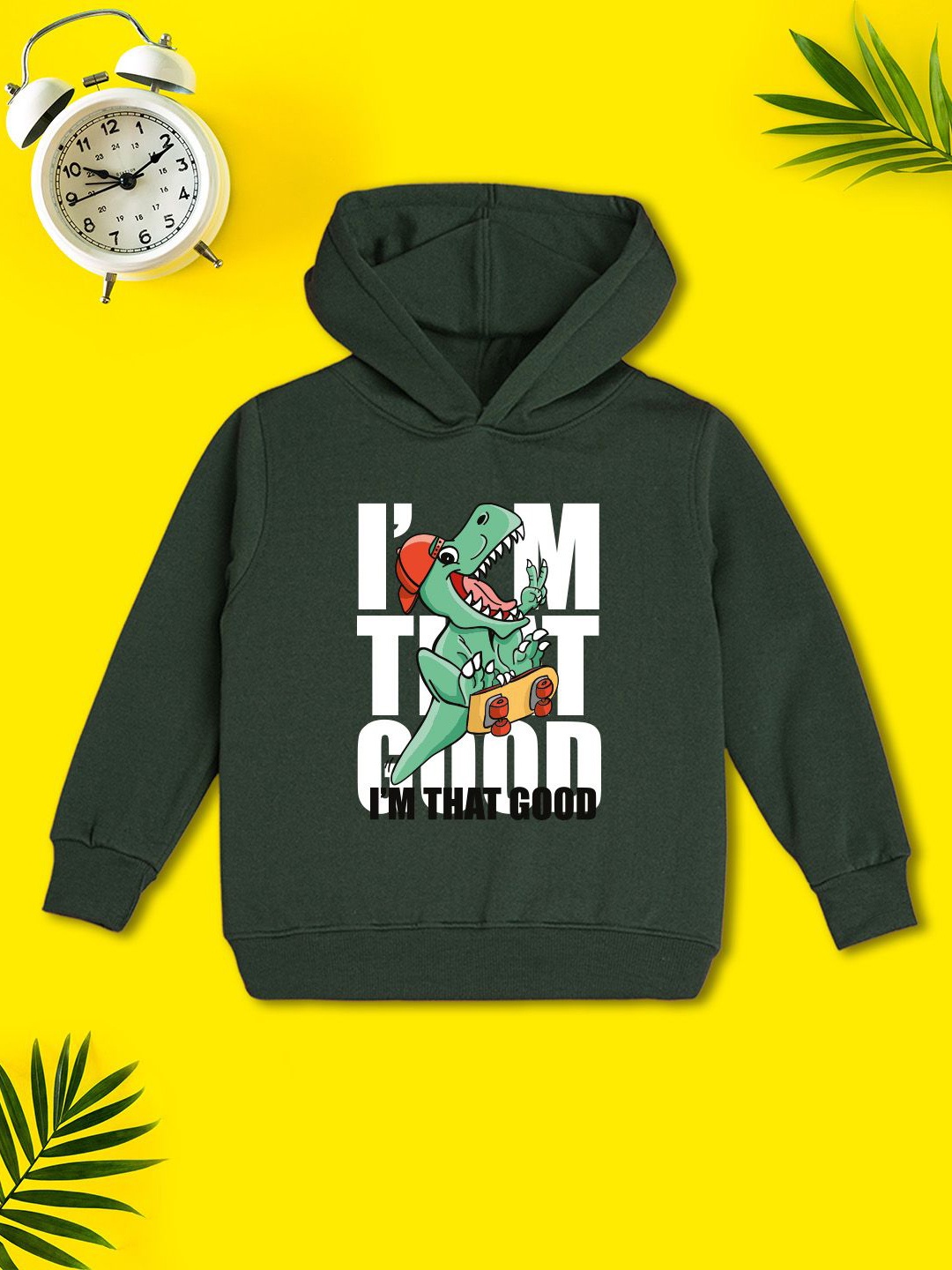 

NUSYL Boys Hooded Sweatshirt, Green