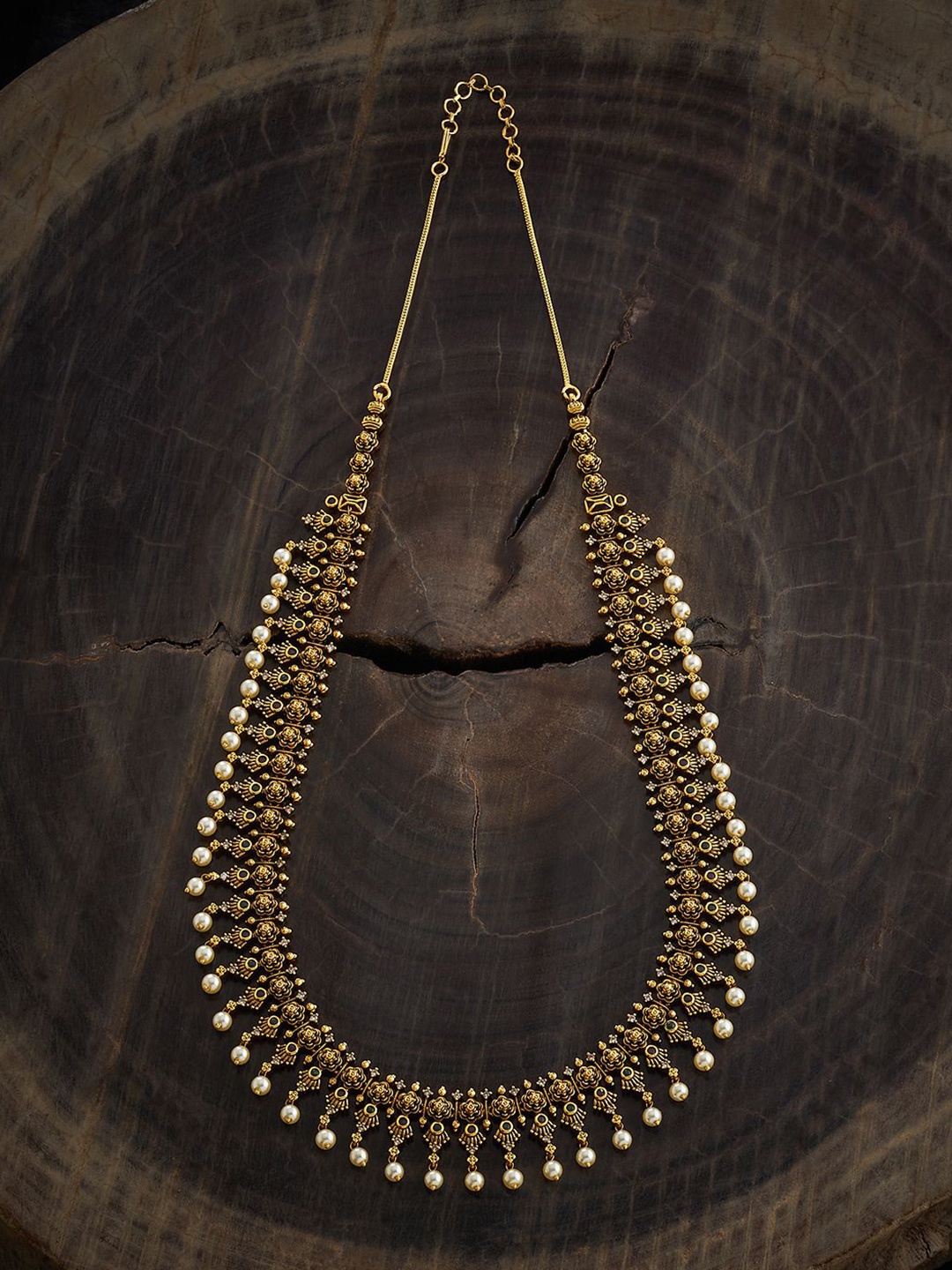 

Kushal's Fashion Jewellery Copper Gold-Plated Antique Necklace