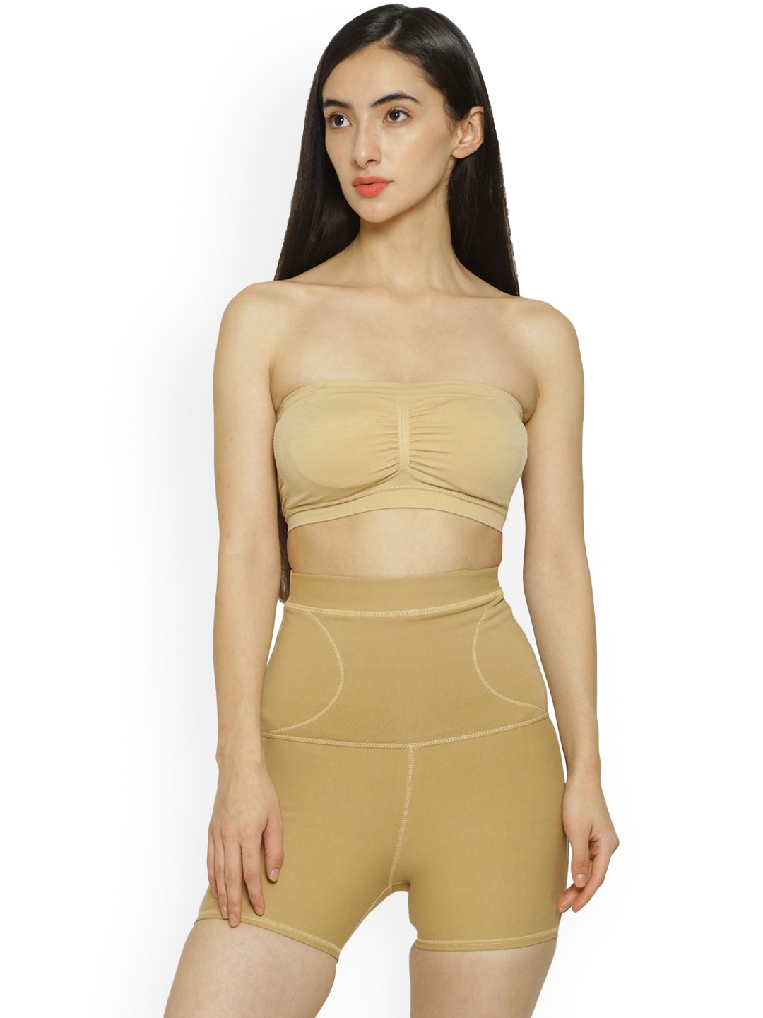 

SELETA High Women Rise Cotton Tummy & Thigh Shapewear, Beige