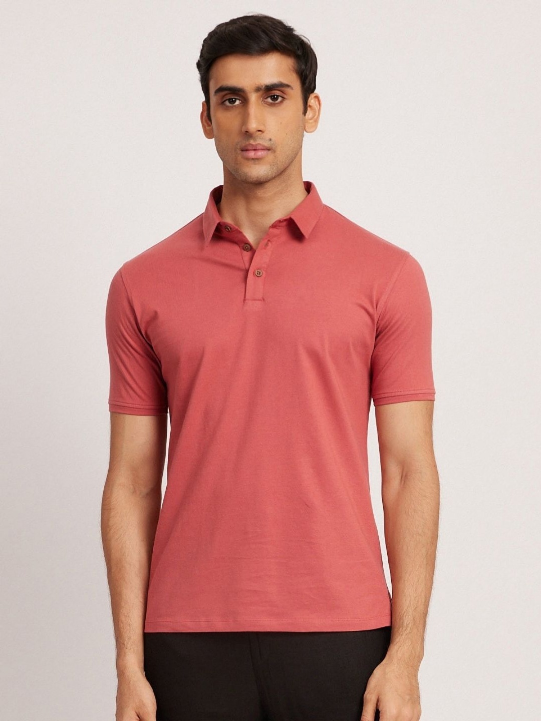 

Creatures of Habit Men Jersey Polo Tshirt, Pink