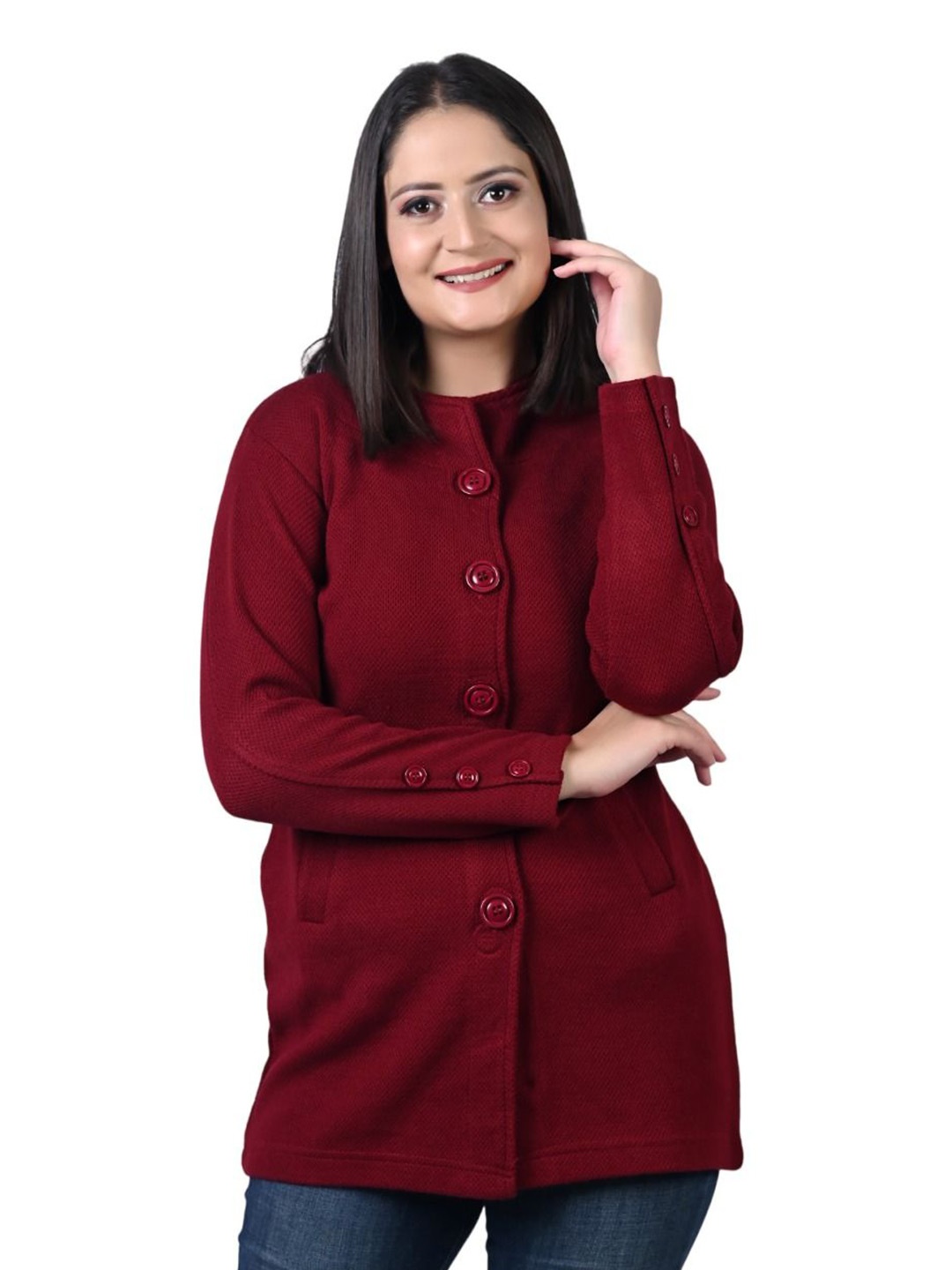 

TWENTY ME Women Cardigan Sweater, Maroon