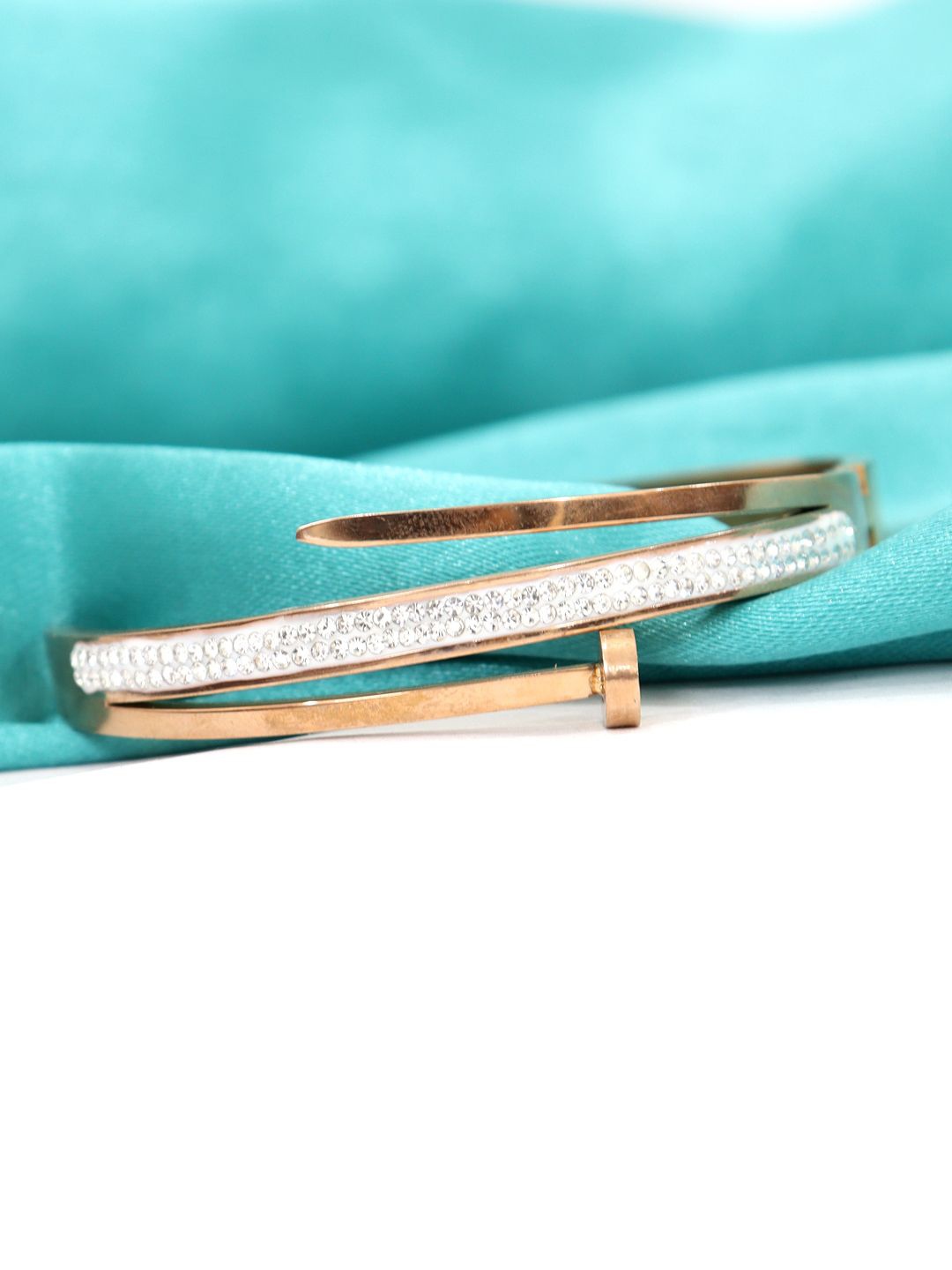 

Krelin Women Antique Rose Gold-Plated Bangle-Style Bracelet