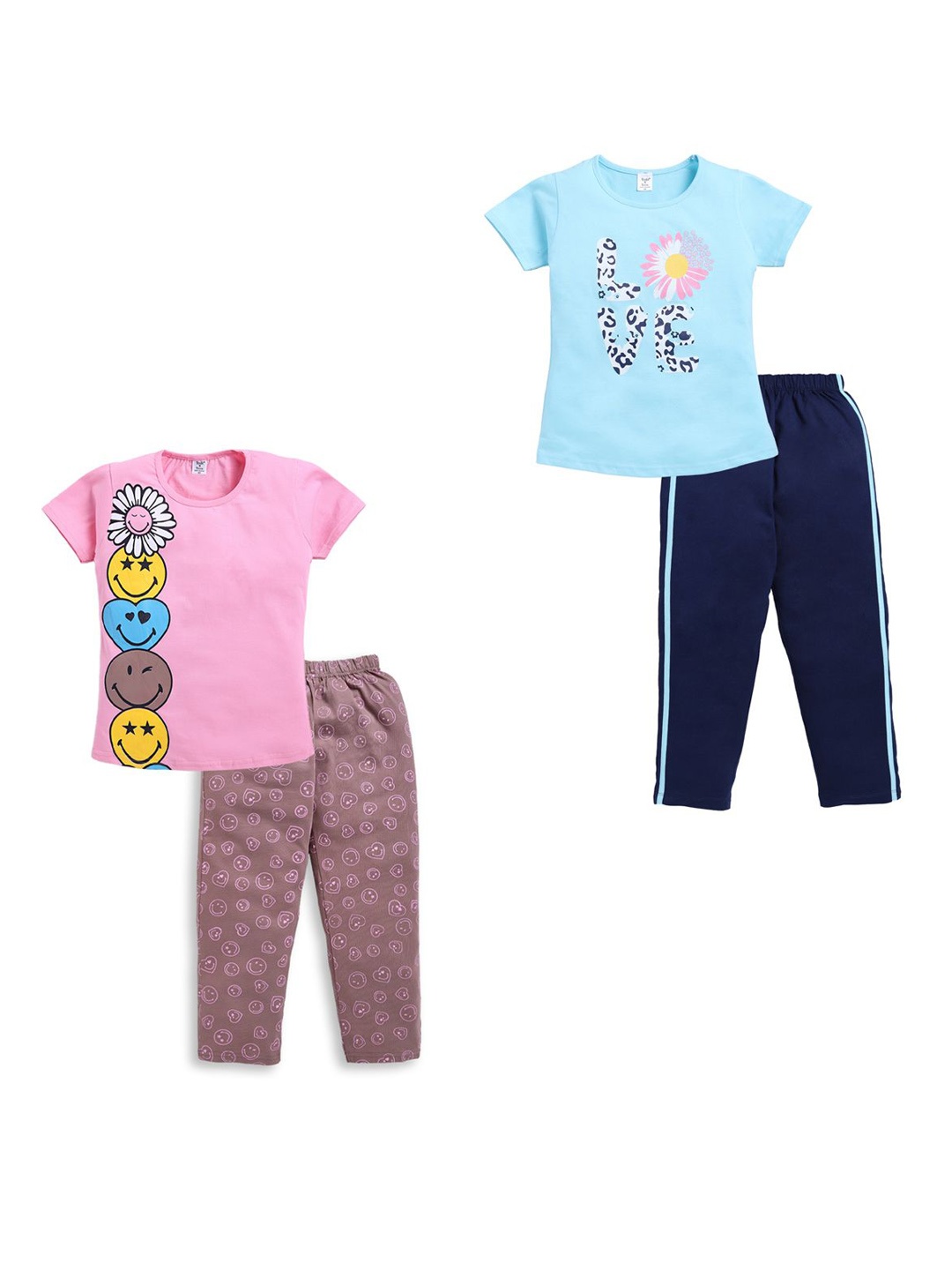 

Todd N Teen Girls Printed Night suit, Pink