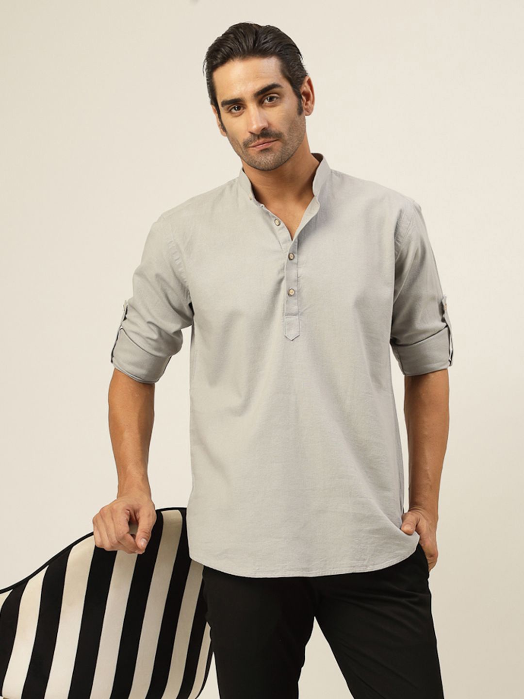 

JADEBERRY Men Classic Slim Fit Opaque Casual Shirt, Grey